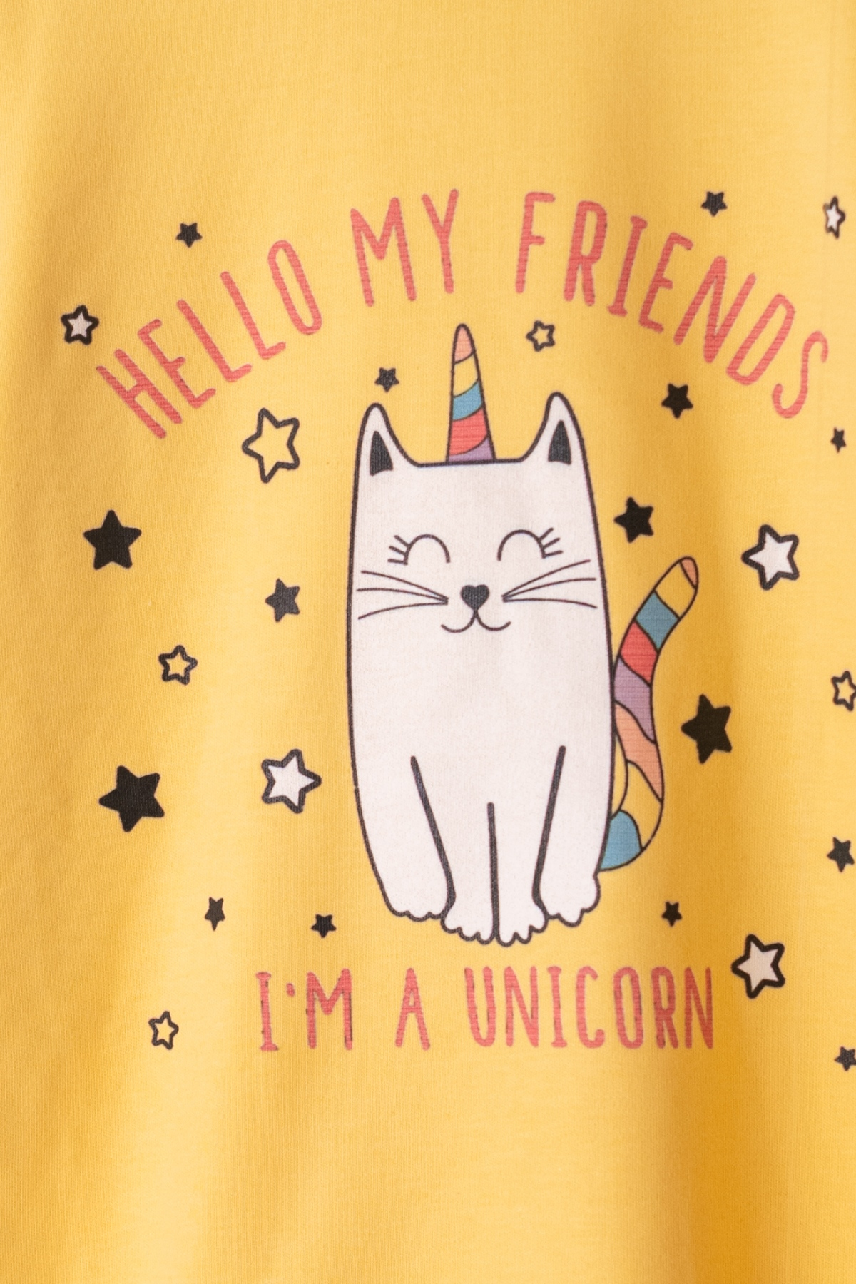 Kedi Baskili Pijama Takimi (5-12yas)
