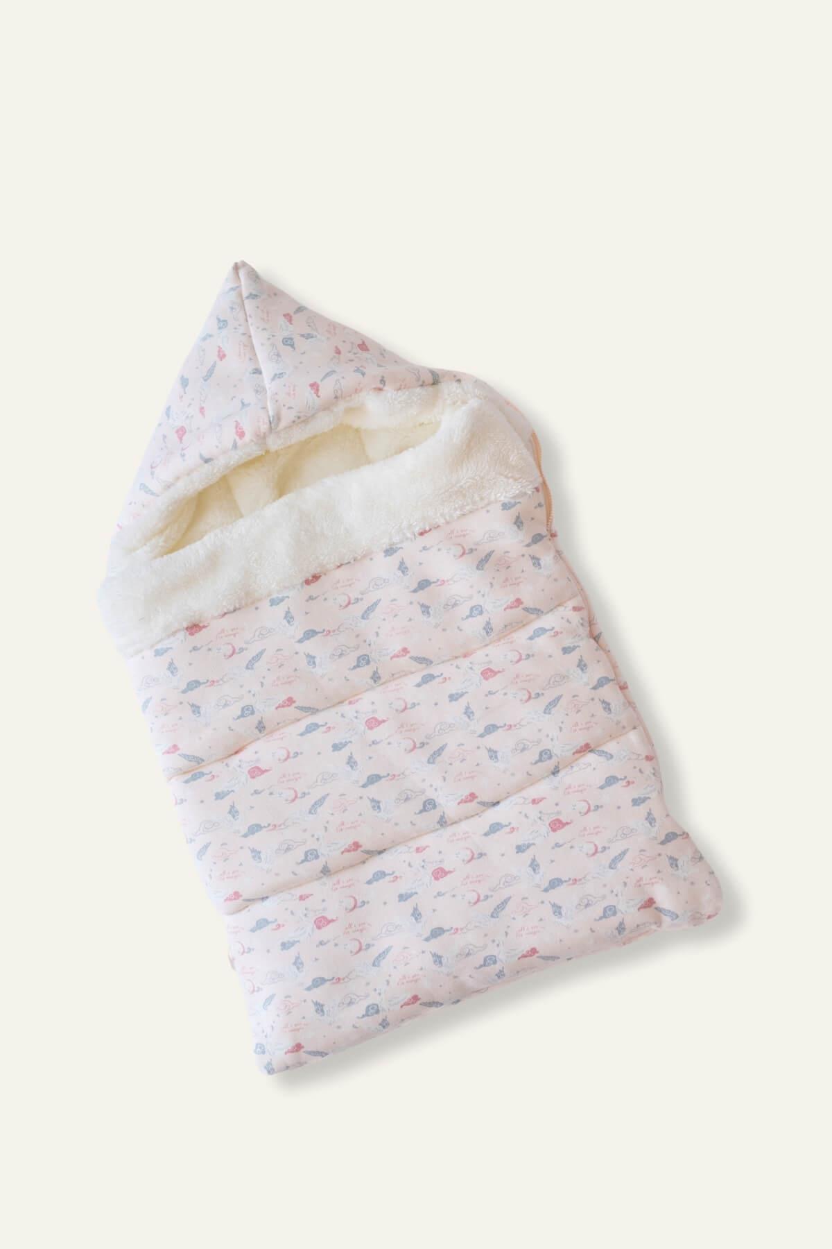 Kız Bebek Fermuarlı Kundak Uyku Tulumu - Pembe