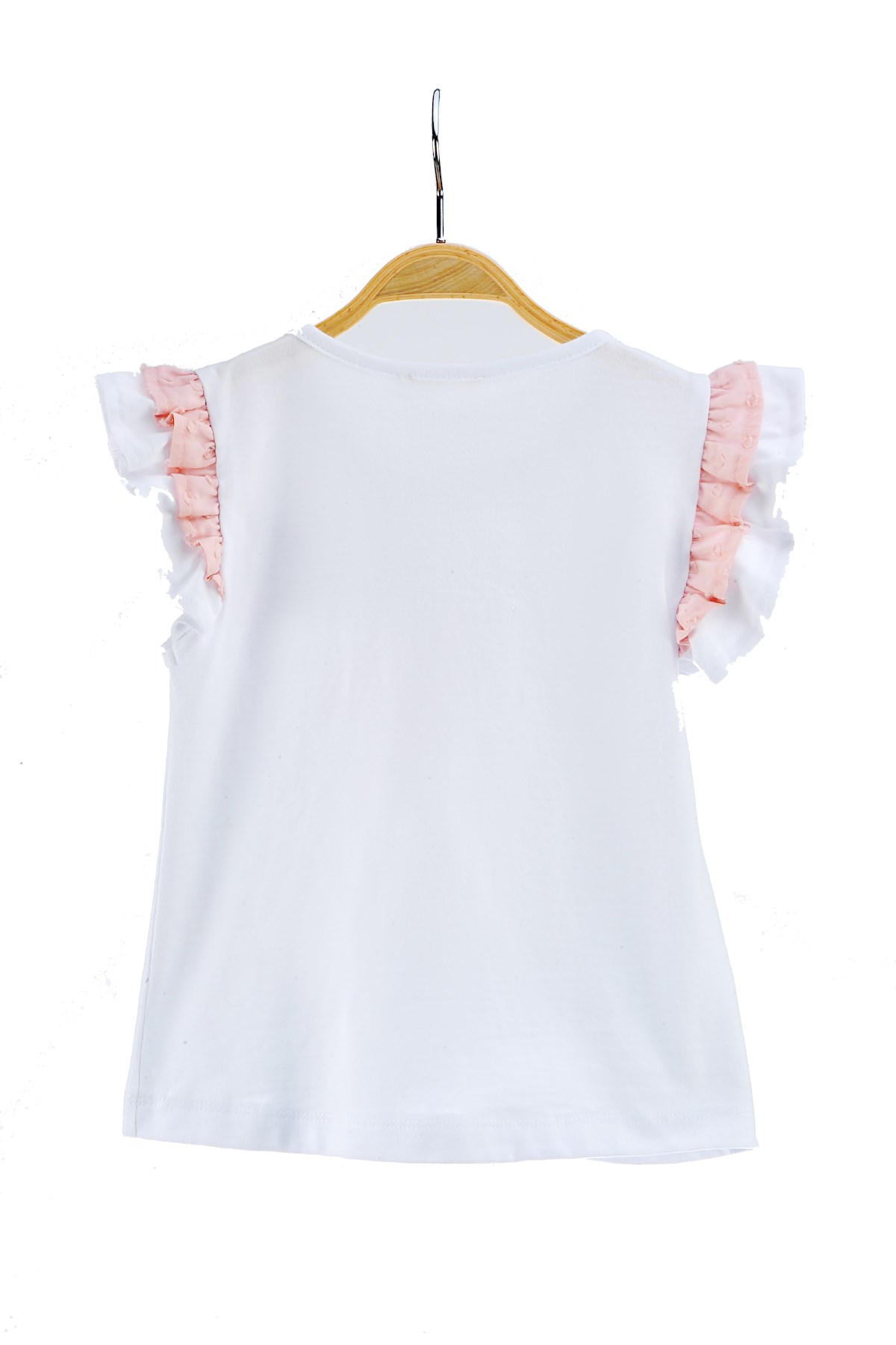 Kiz Bebek Firfirli Pamuk T-shirt