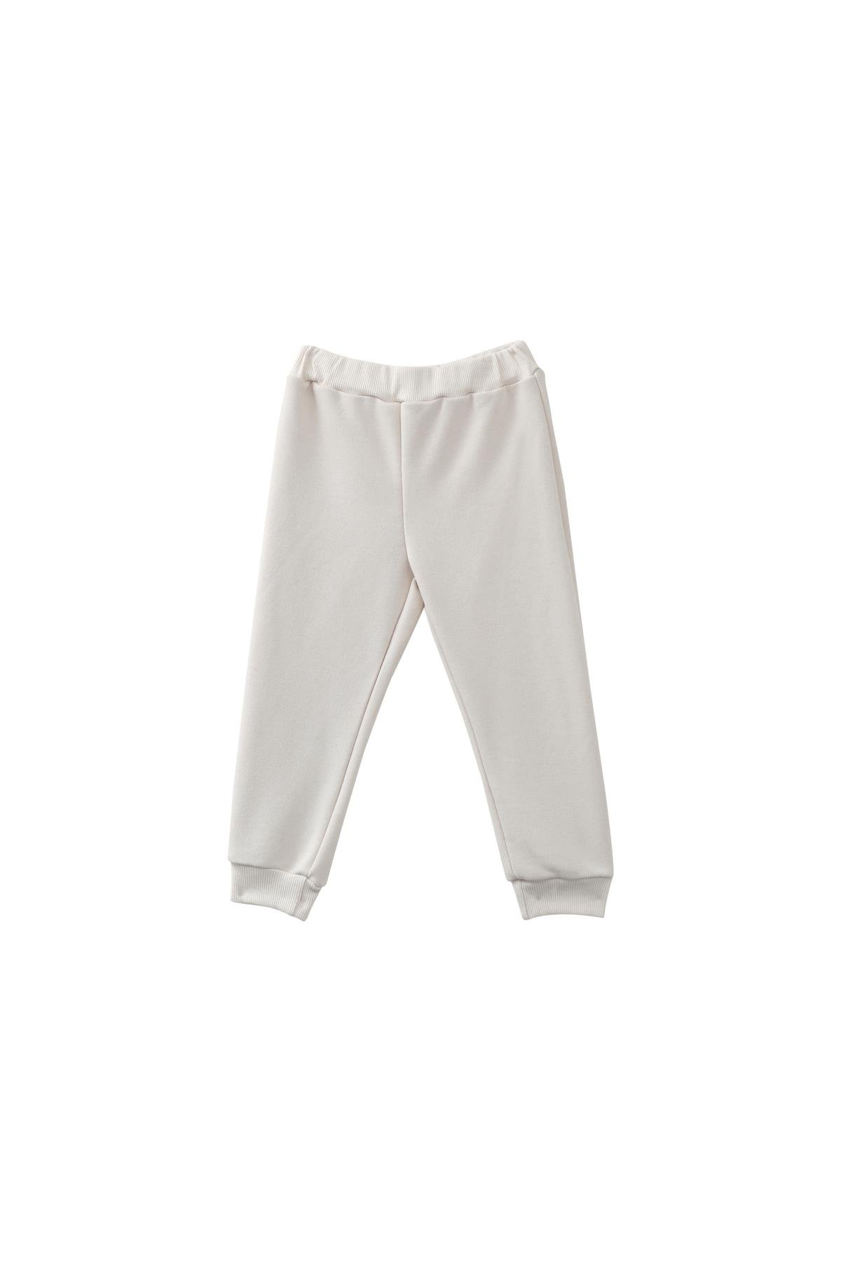 Kız Bebek Kelebek Nakışlı ıkili Takım - Bej