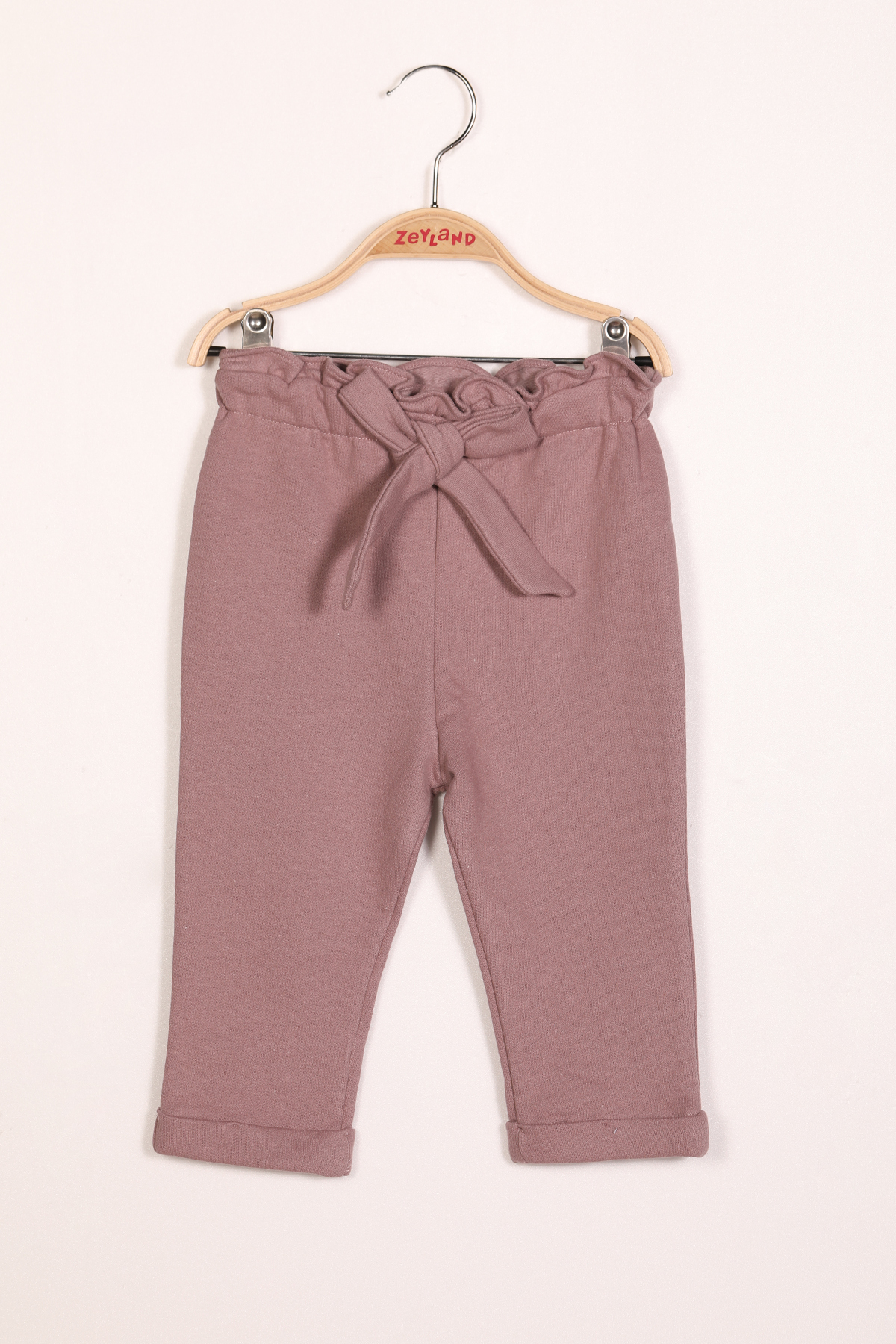 Kiz Bebek Lastikli Pembe Pantolon 6/9-3/4YAs