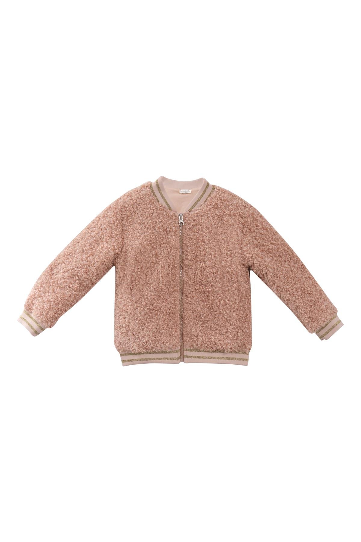 Kız Bebek Peluş Mont - Bej