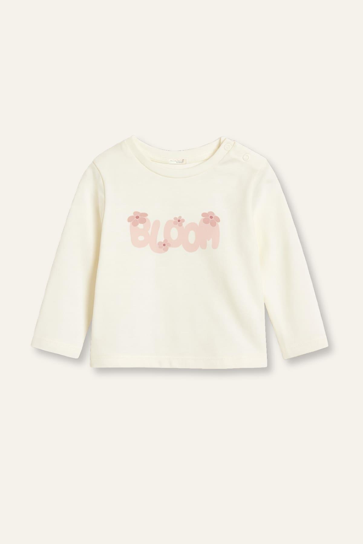 Kız Bebek Peluş Montlu 3'lü Takım  - Bej