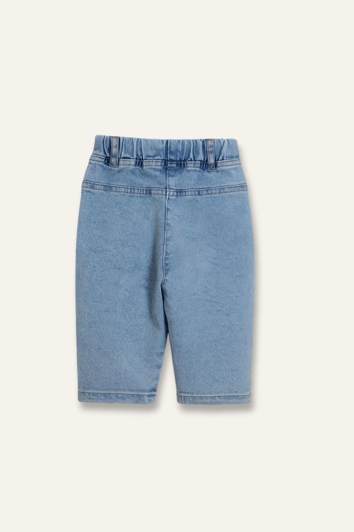Kız Bebek Peluş Montlu 3'lü Takım  - Bej