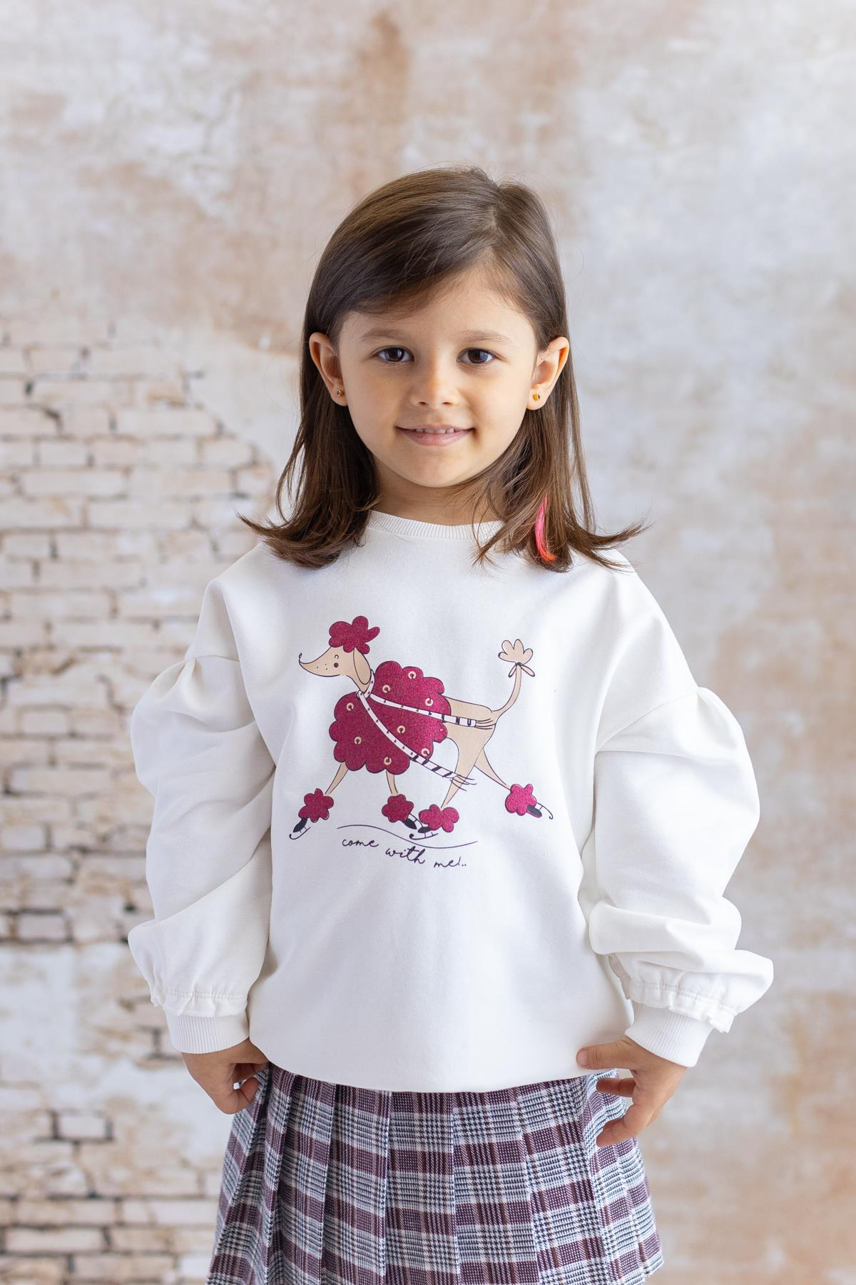 Kız Bebek Sim Baskılı Sweatshirt - Skasar