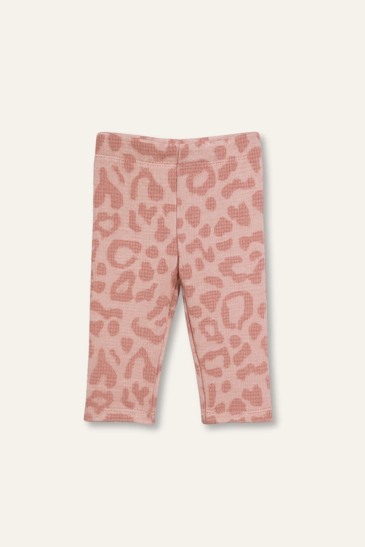 Kız Bebek Tavşan Desenli T-Shirt Ve Tayt ıkili Takım - Pembe