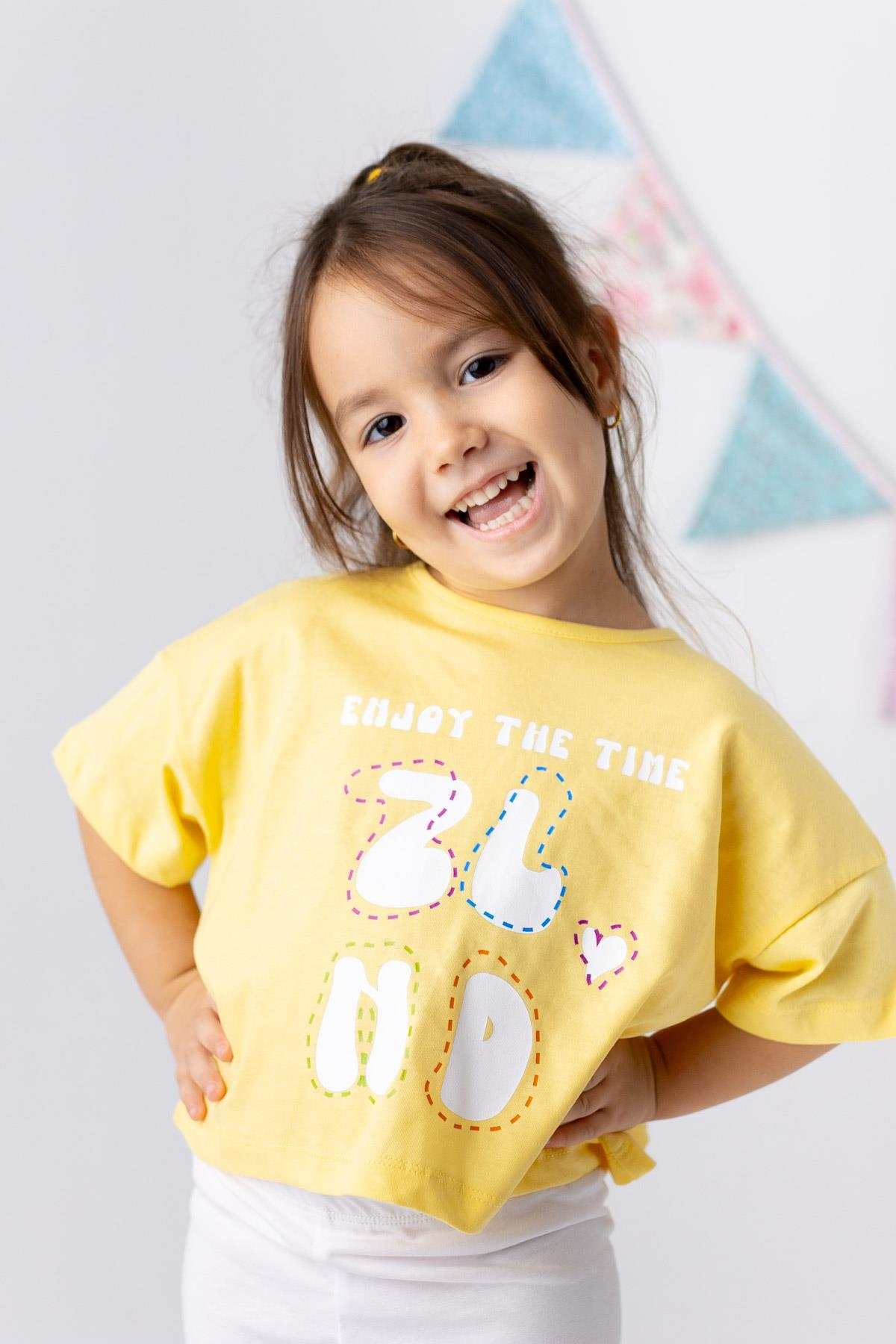 Kız Çocuk Basic Crop Tshirt