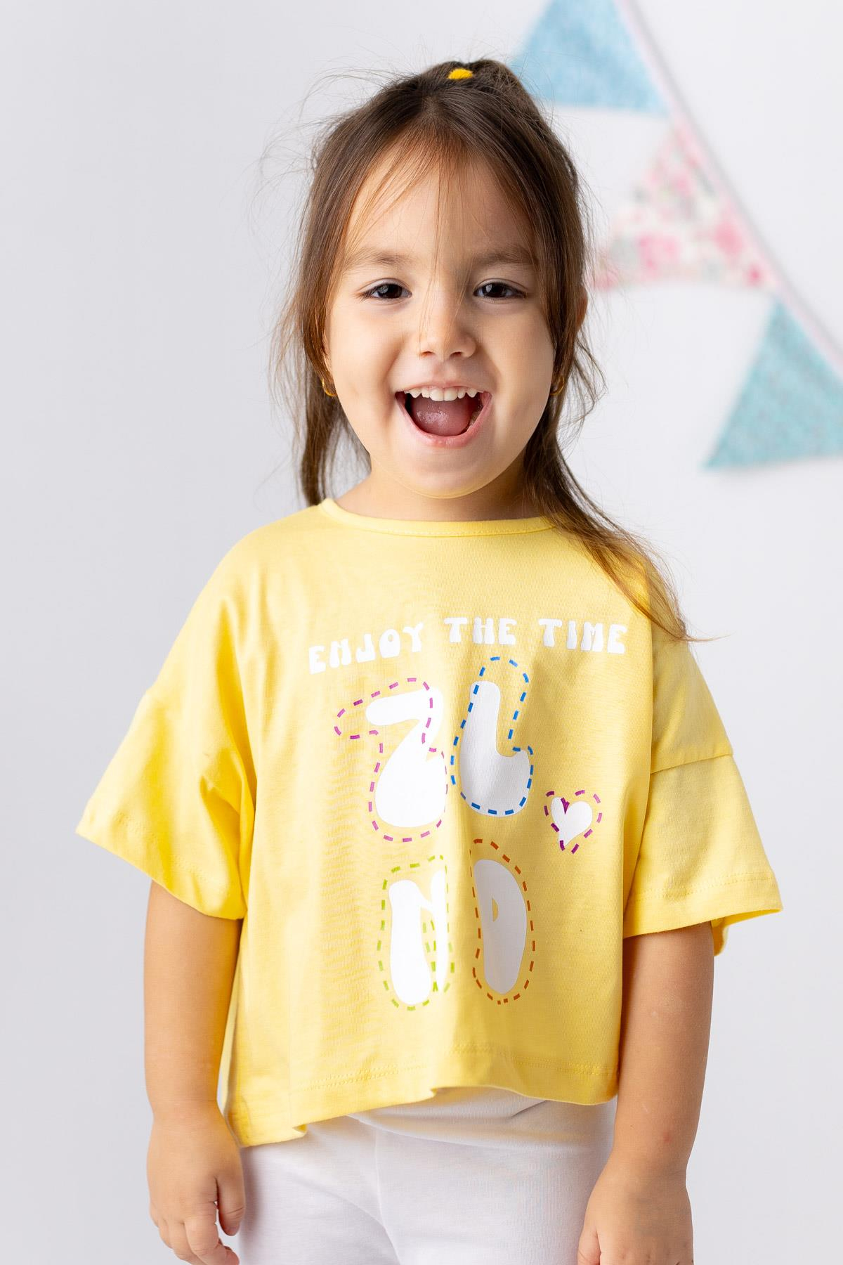 Kız Çocuk Basic Crop Tshirt
