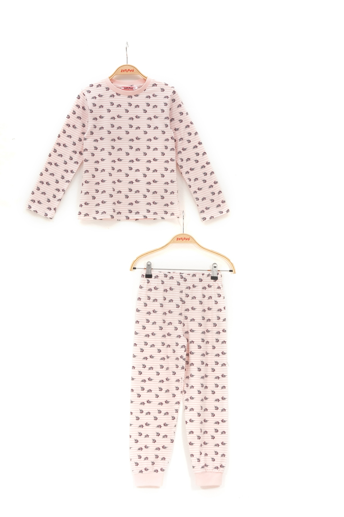 Kiz Cocuk Baskili Pamuklu Pijama Takimi 5Y - 12Y