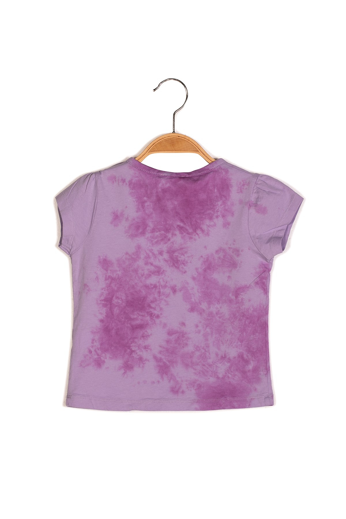 Kız Çocuk Batik Boyalı Kısa Kollu T-shirt