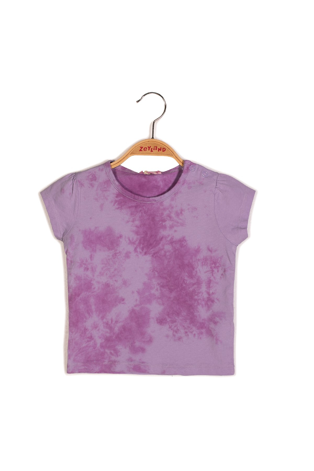 Kız Çocuk Batik Boyalı Kısa Kollu T-shirt
