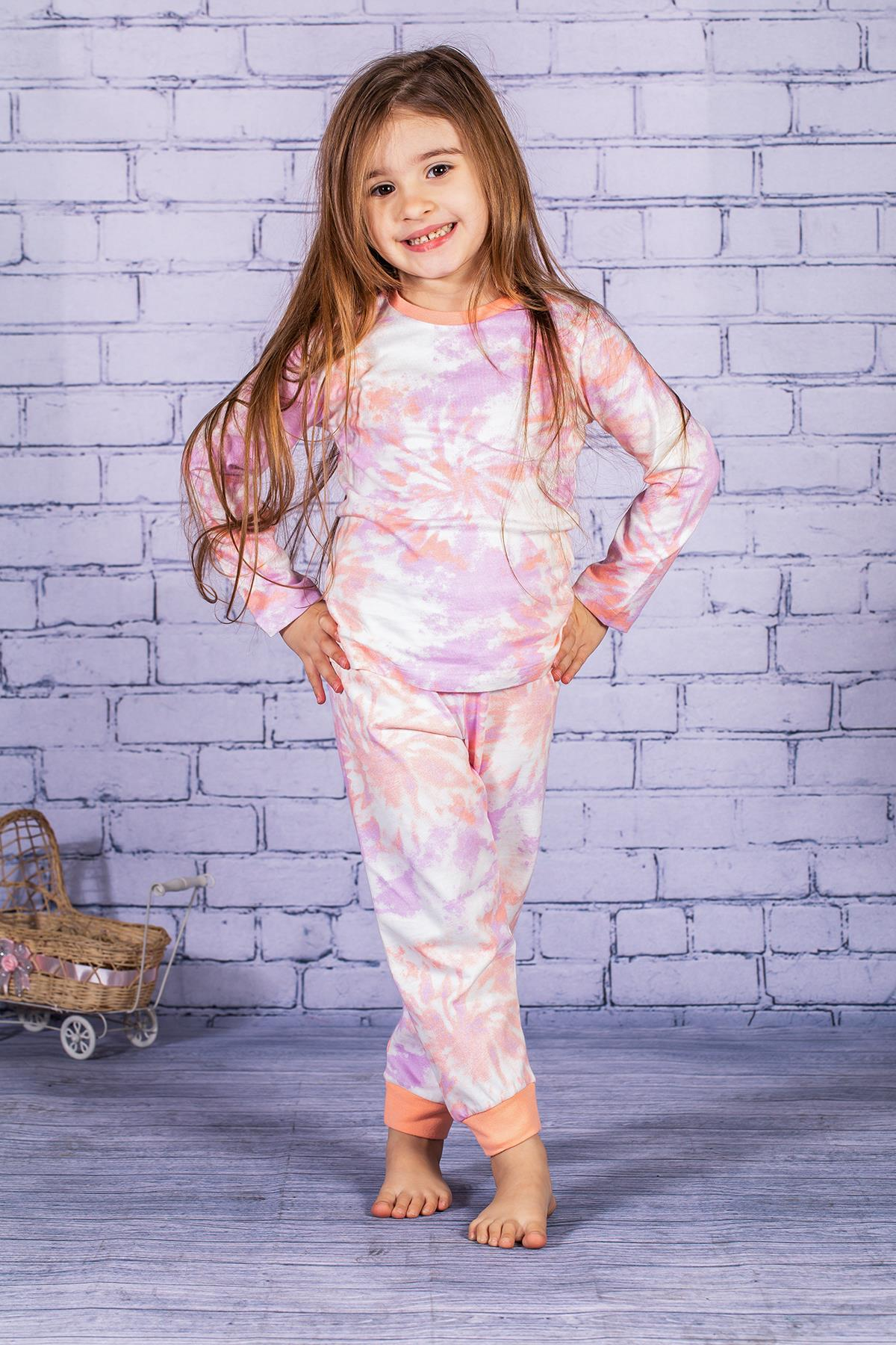 Kız Çocuk Batik Desen Pijama Takımı