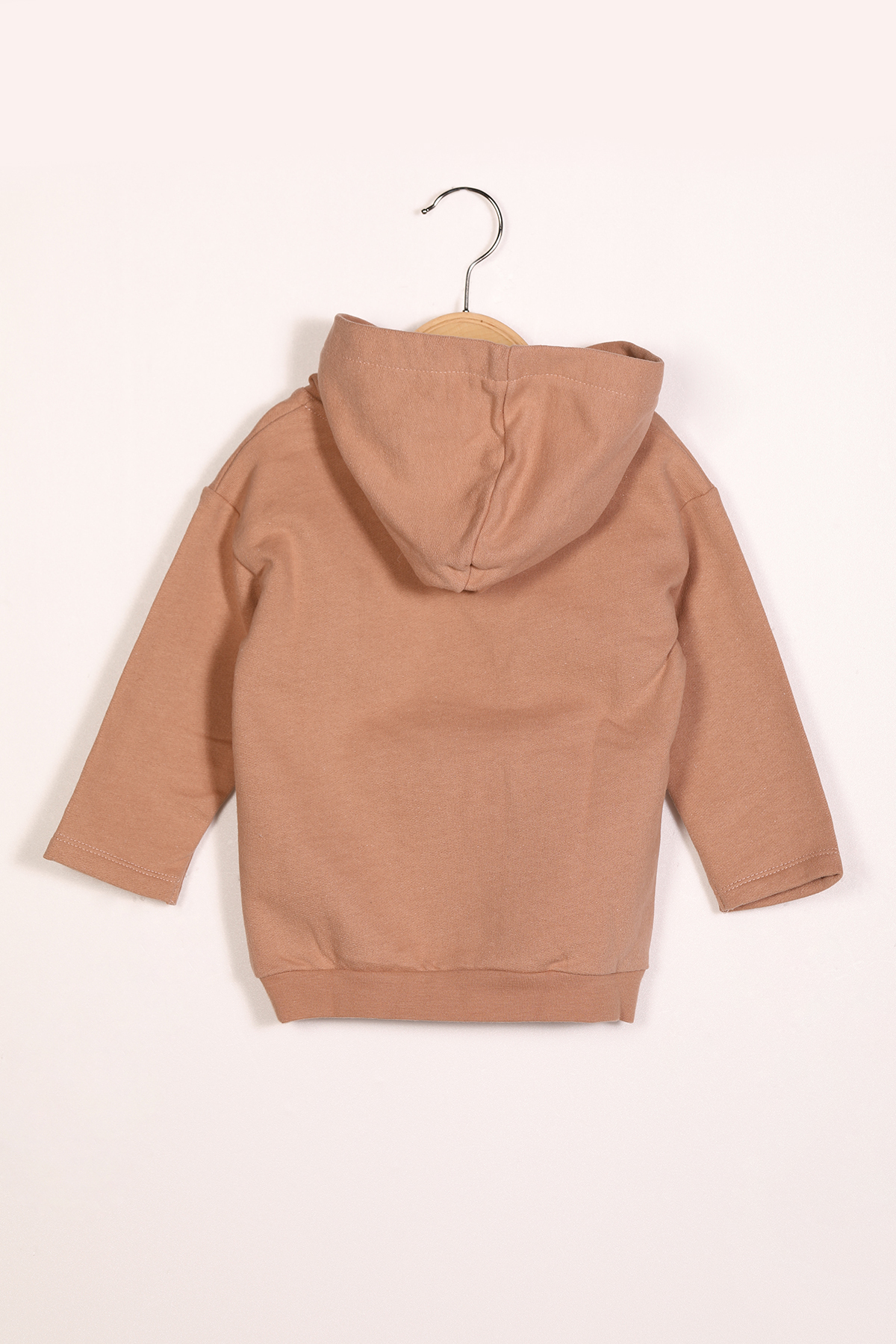 Kiz Cocuk Bej Kapusonlu Sweat 2Y-7Y