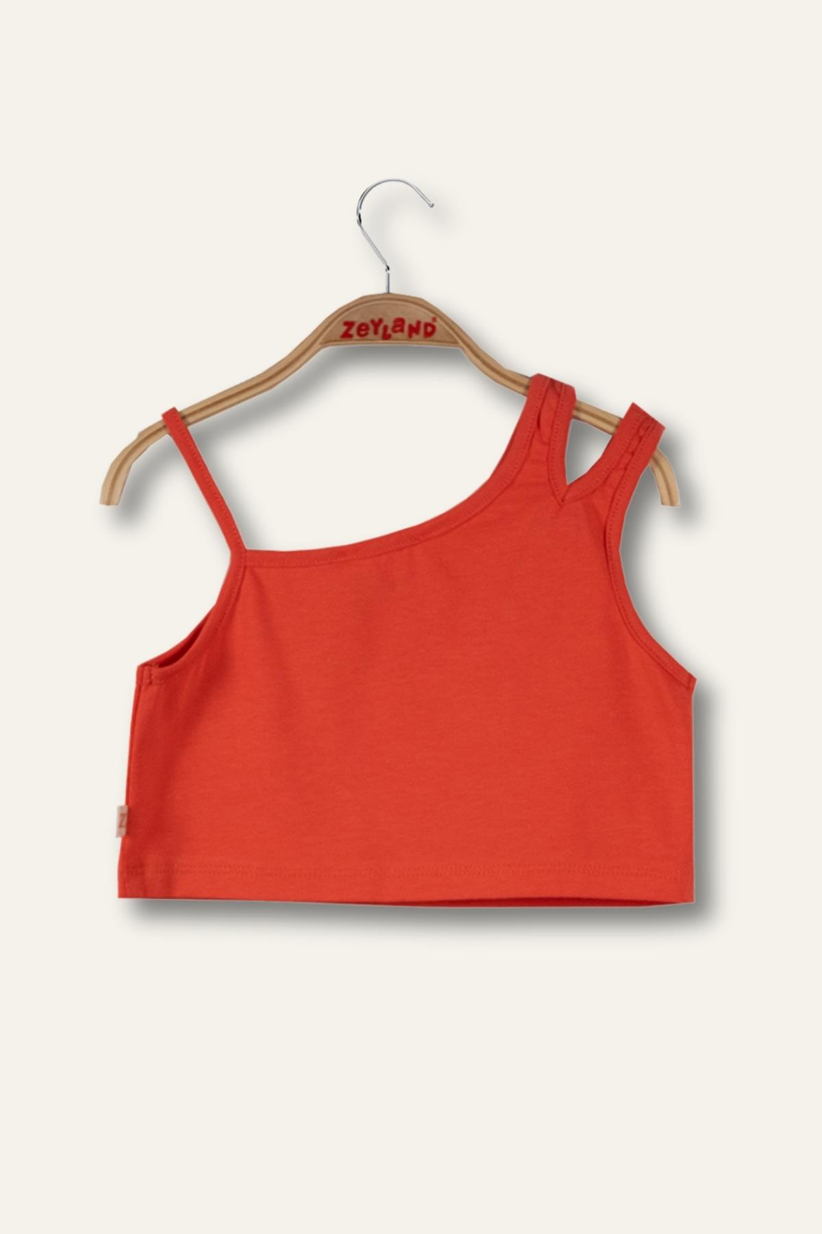 Kız Çocuk Crop Atlet - Coral