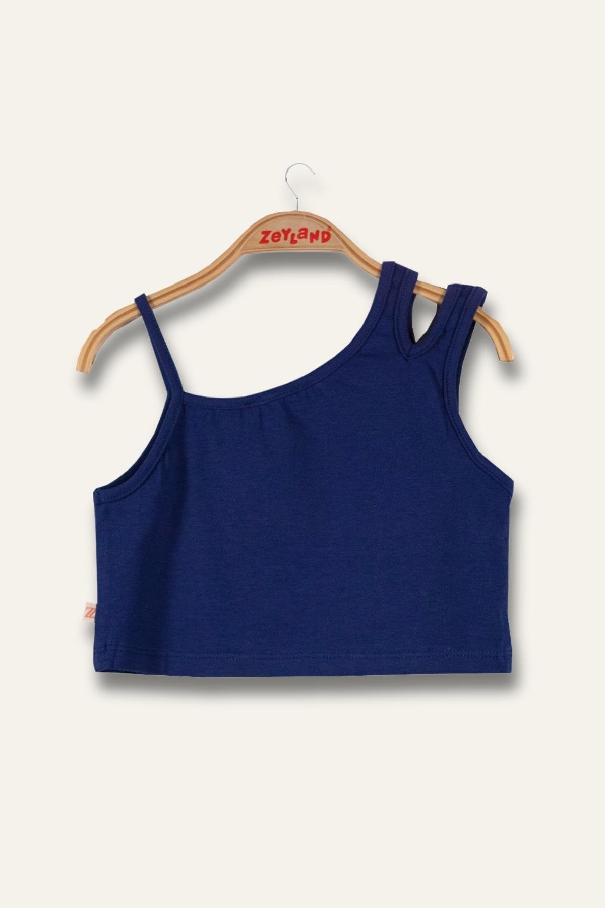 Kız Çocuk Crop Atlet - Lacivert