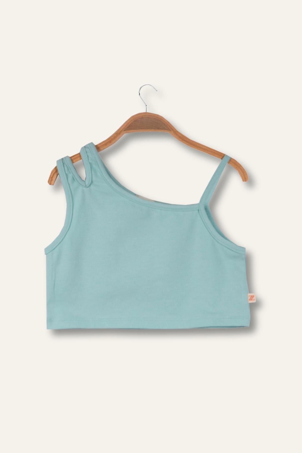 Kız Çocuk Crop Atlet - Mint