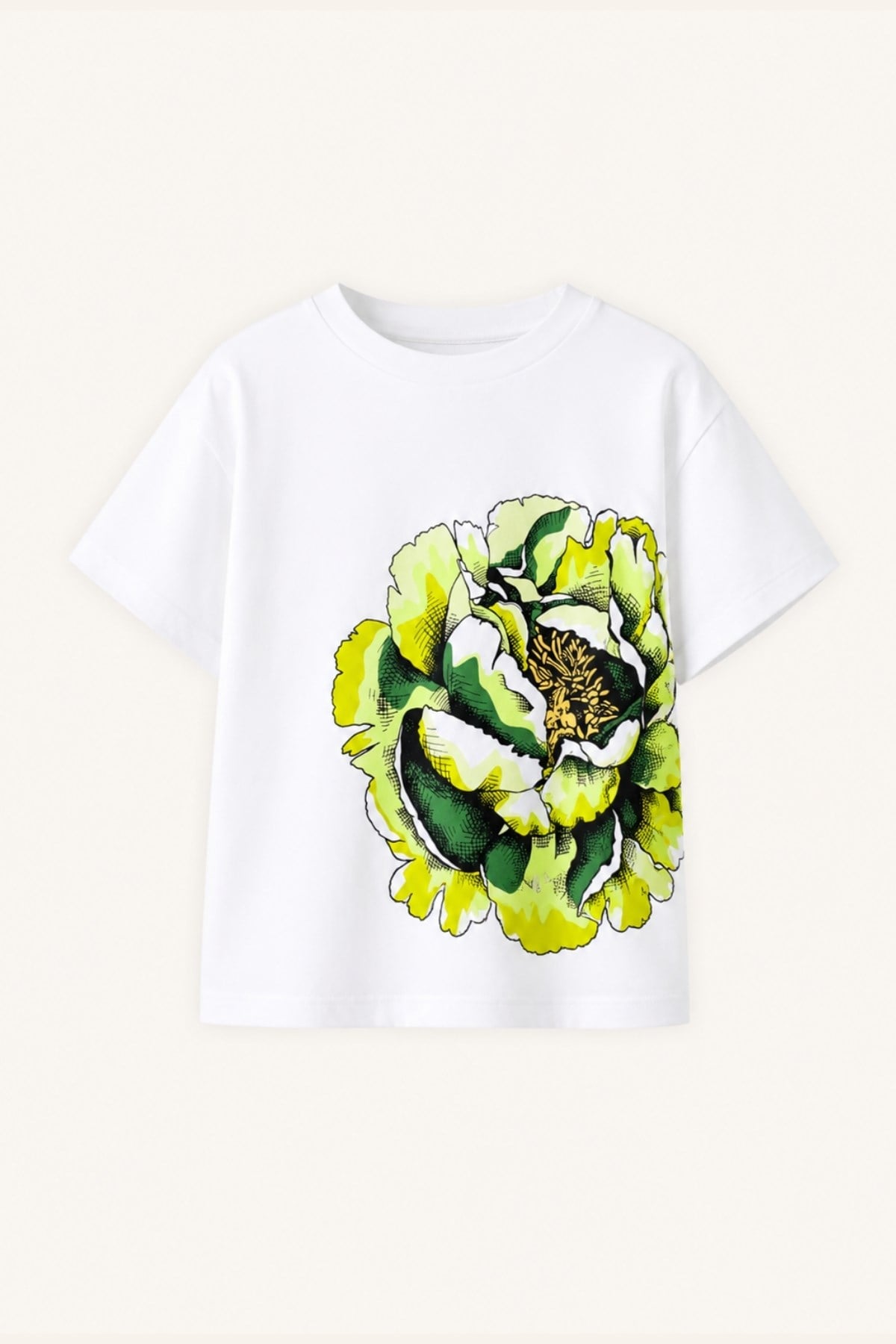 Kız Çocuk Gül Baskılı Tshirt