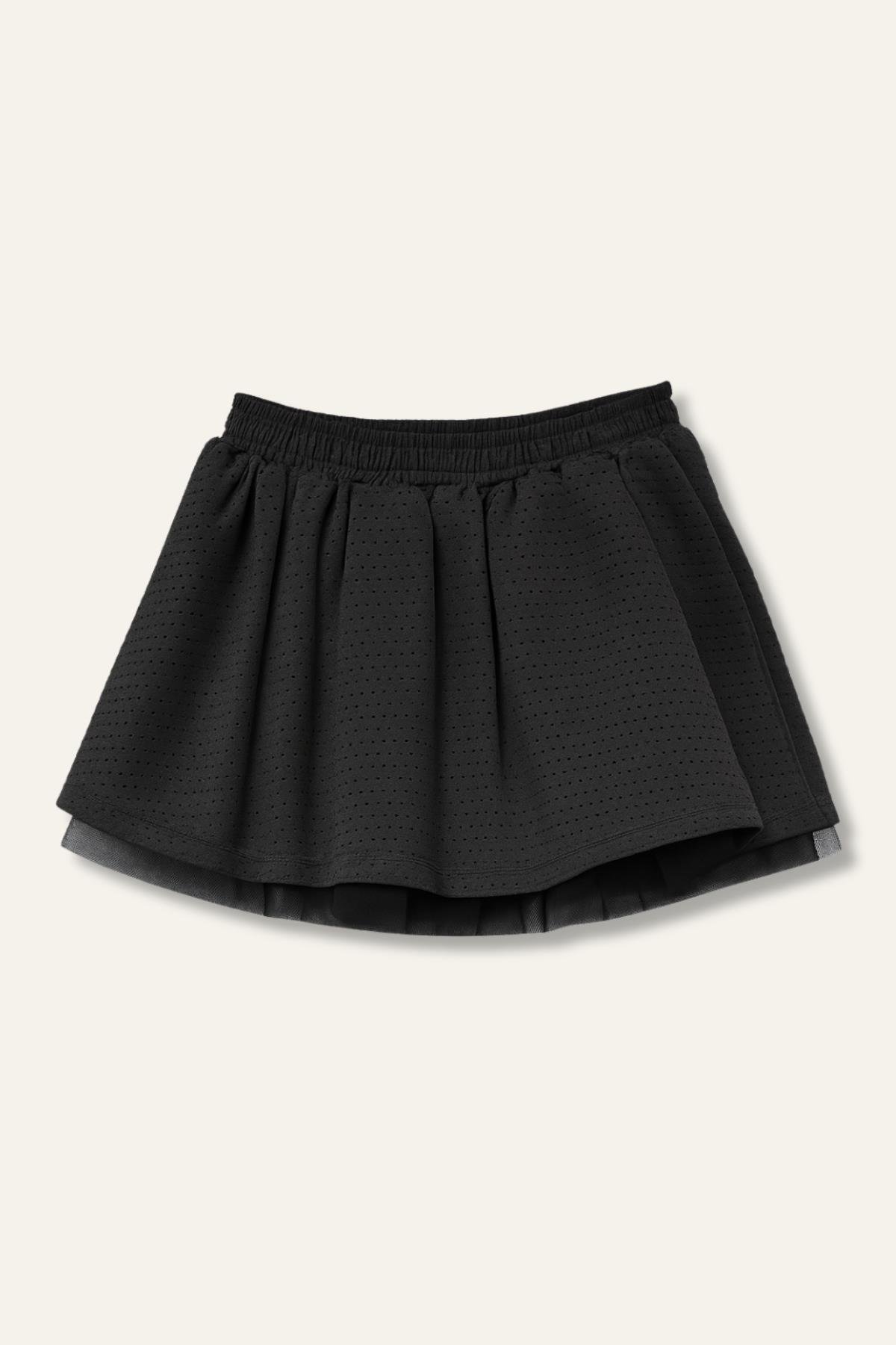 Kız Çocuk Kabarık Etek - Siyah