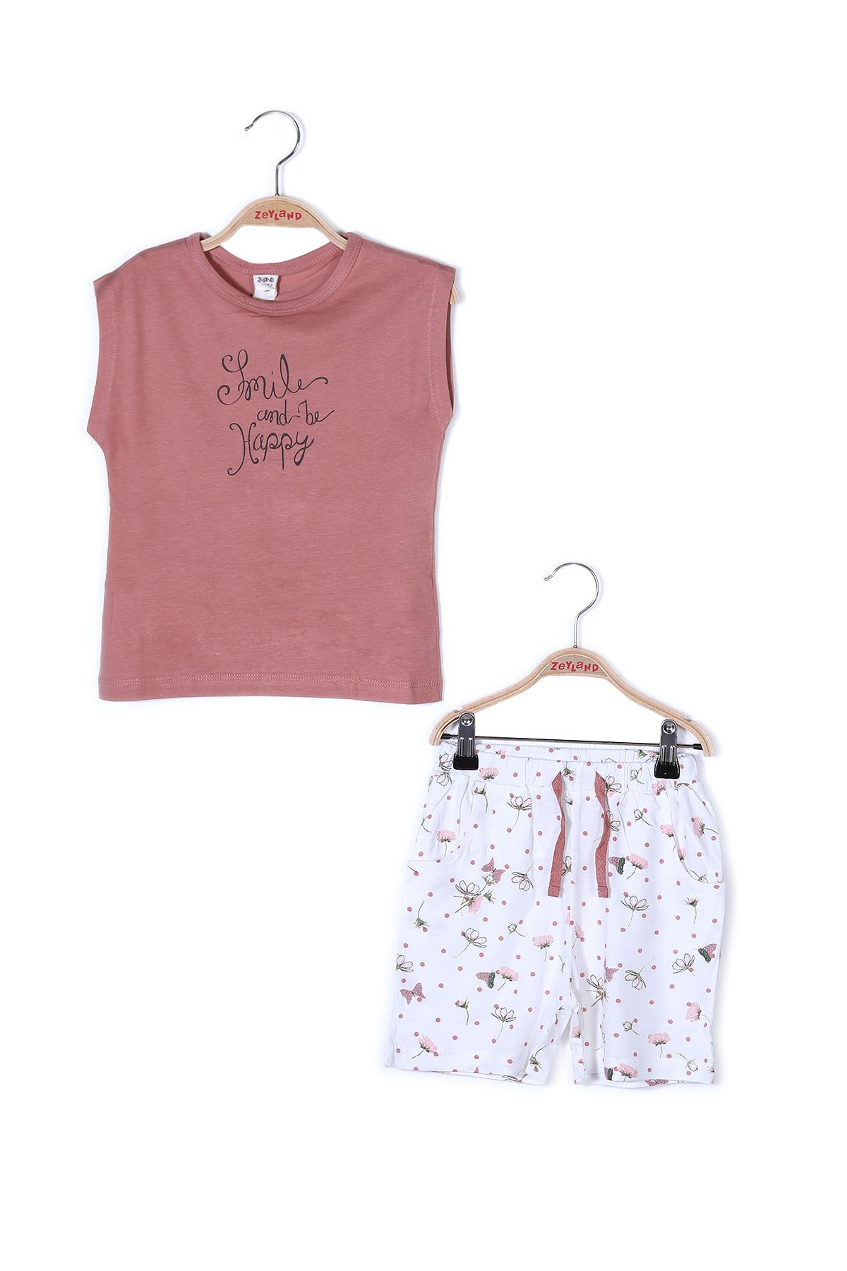 Kız Çocuk Kısa Kollu Pijama Takımı