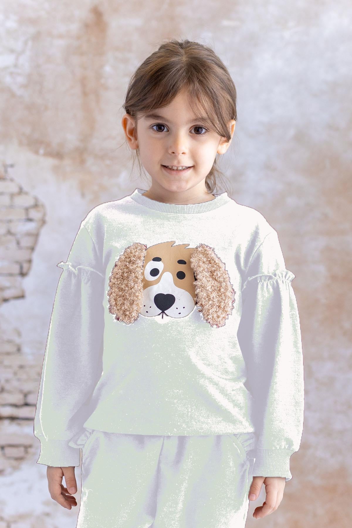 Kız Çocuk Kulak Detaylı Sweatshirt - Skasar