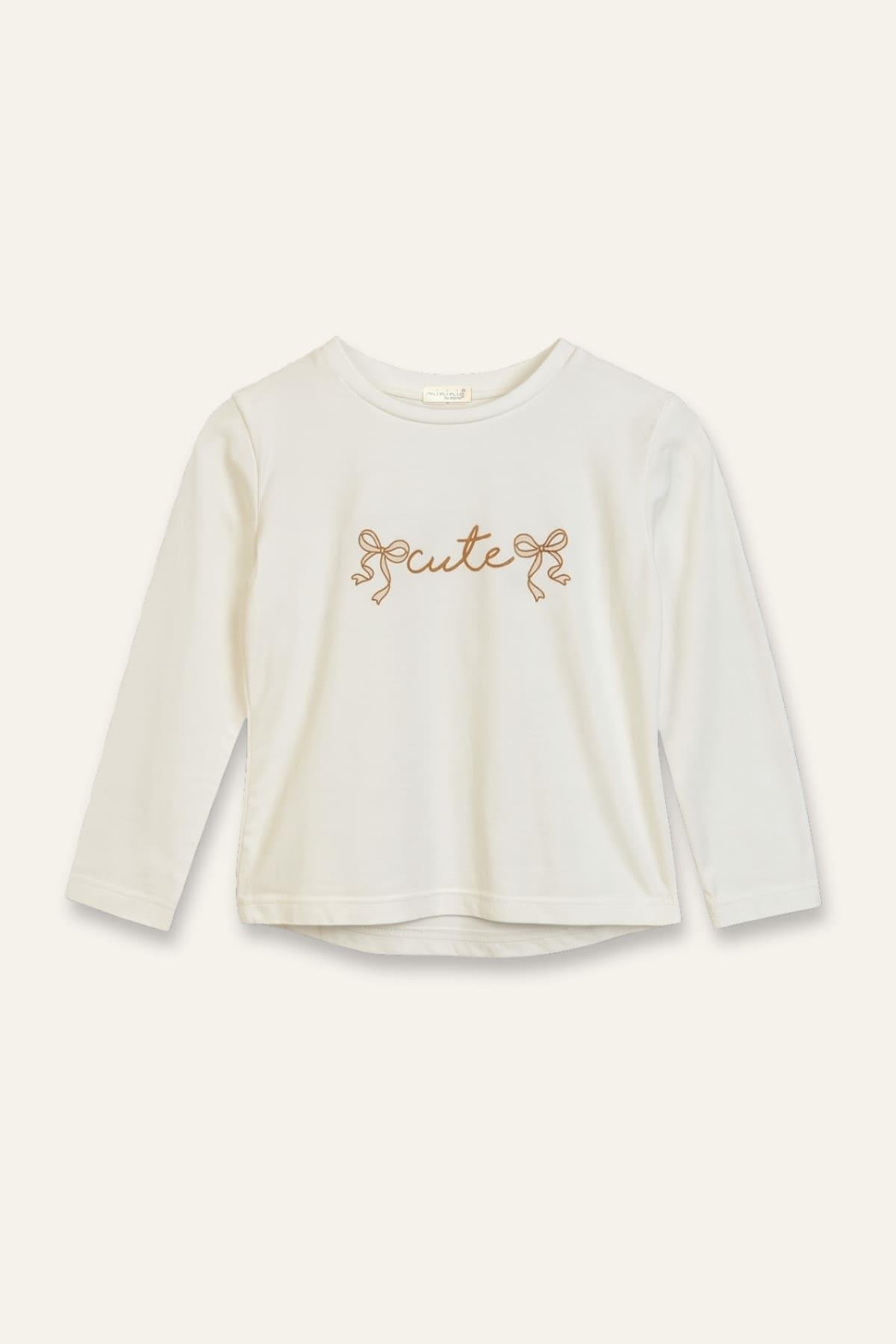 Kız Çocuk Montlu 3'lü Takım  - Bej