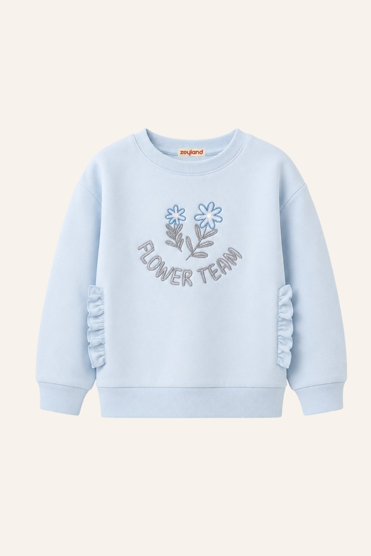 Kız Çocuk Nakış Detaylı Sweatshirt