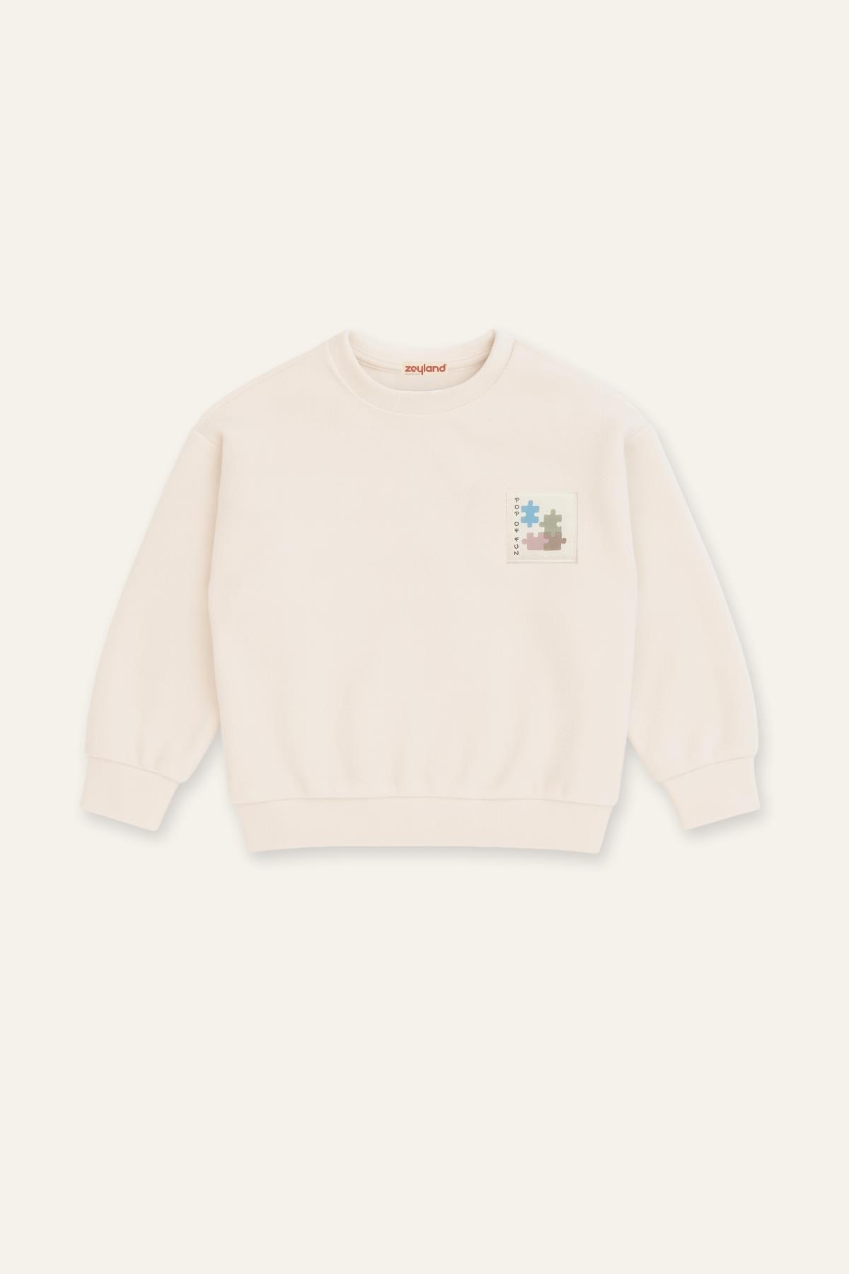 Kız Çocuk Polar İkili Takım - Krem