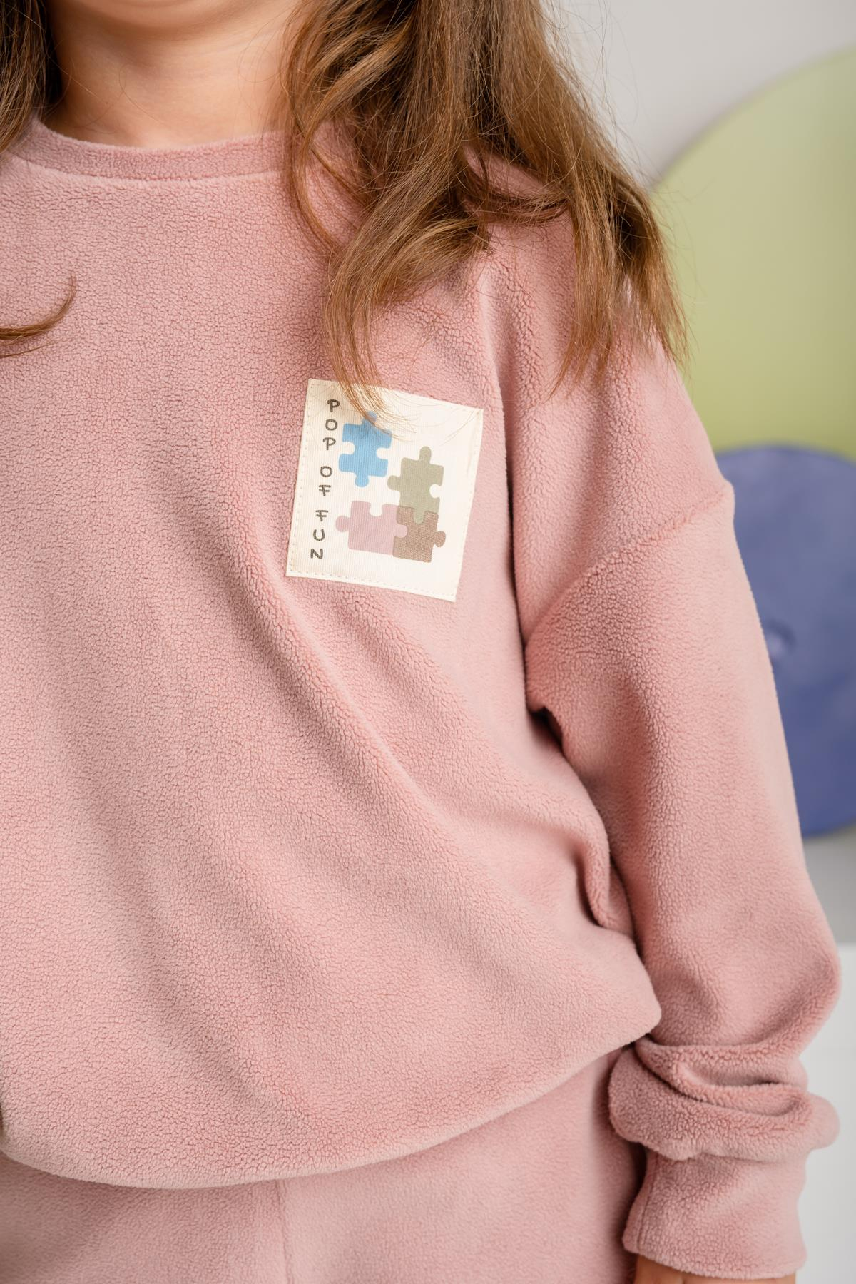 Kız Çocuk Polar İkili Takım - Pembe