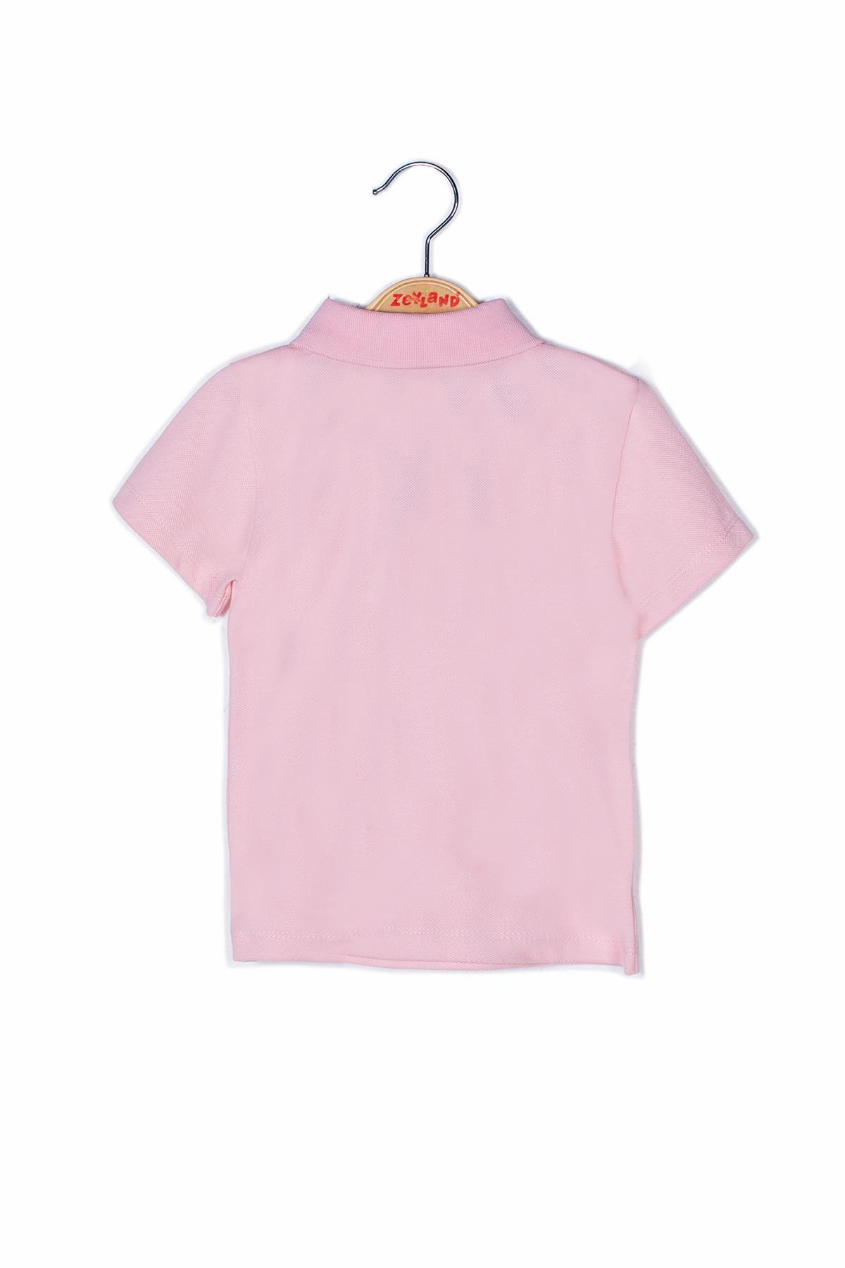 Kız Çocuk Polo Yaka Kısa Kol T-shirt