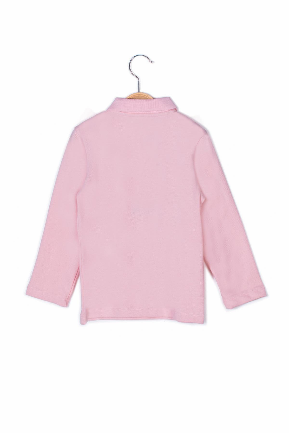 Kız Çocuk Polo Yaka Uzun Kol T-shirt