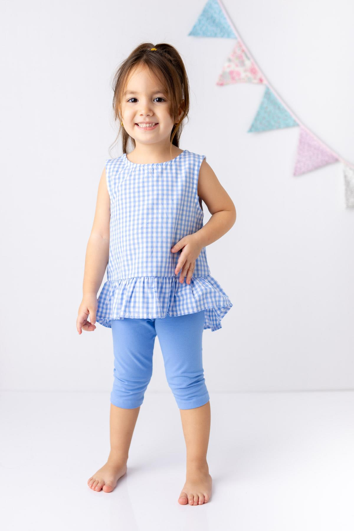 KIZ COCUK POTIKARE DESENLI DOKUMA BLUZ