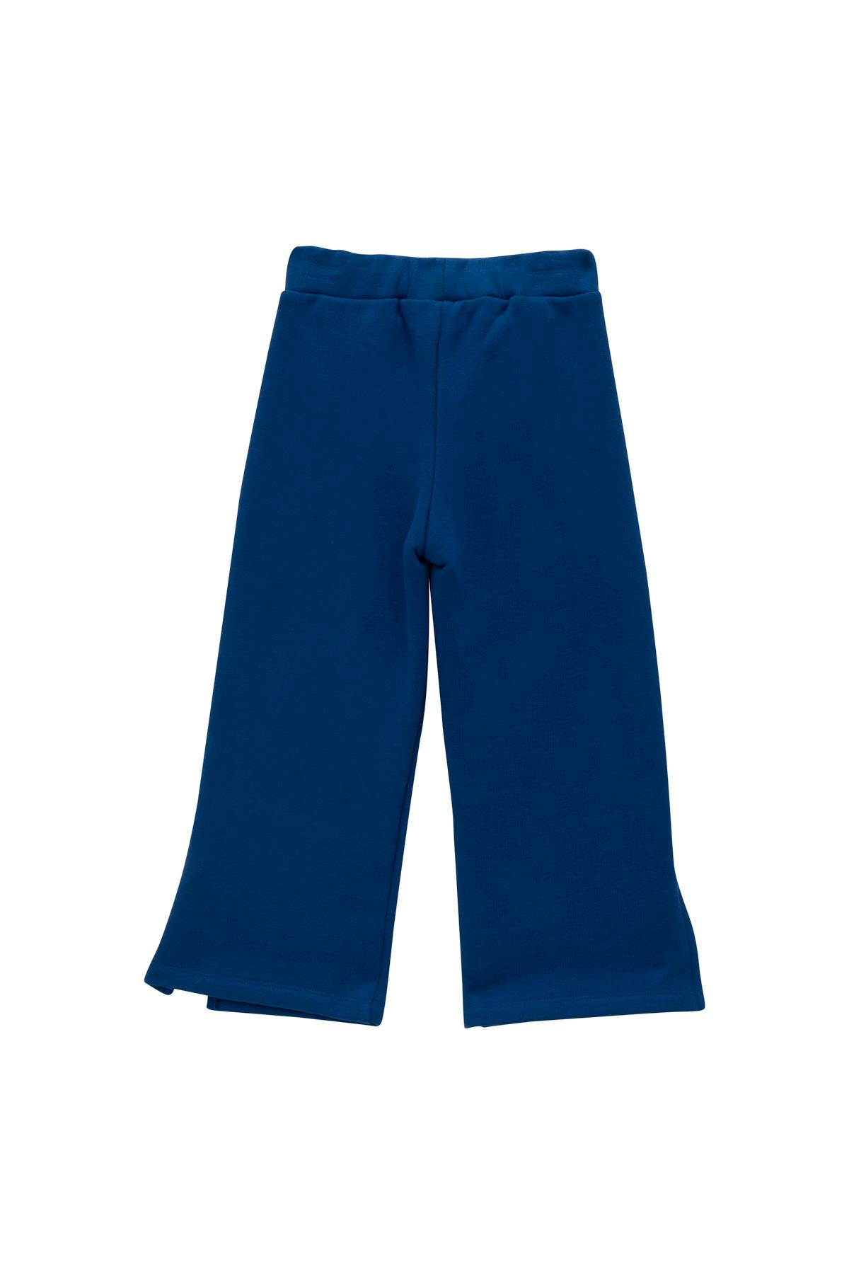 Kız Çocuk Yırtmaç Detaylı Eşofman Altı - Sax