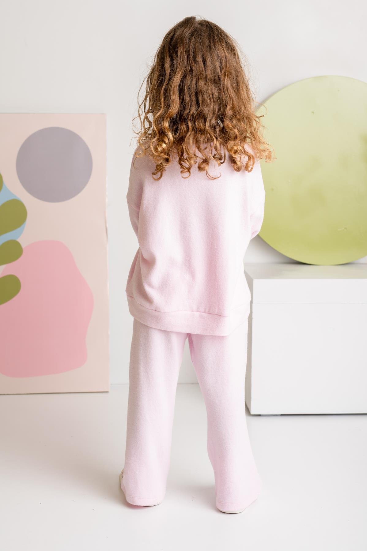 Kız Çocuk Yumoş İkili Takım - Pembe