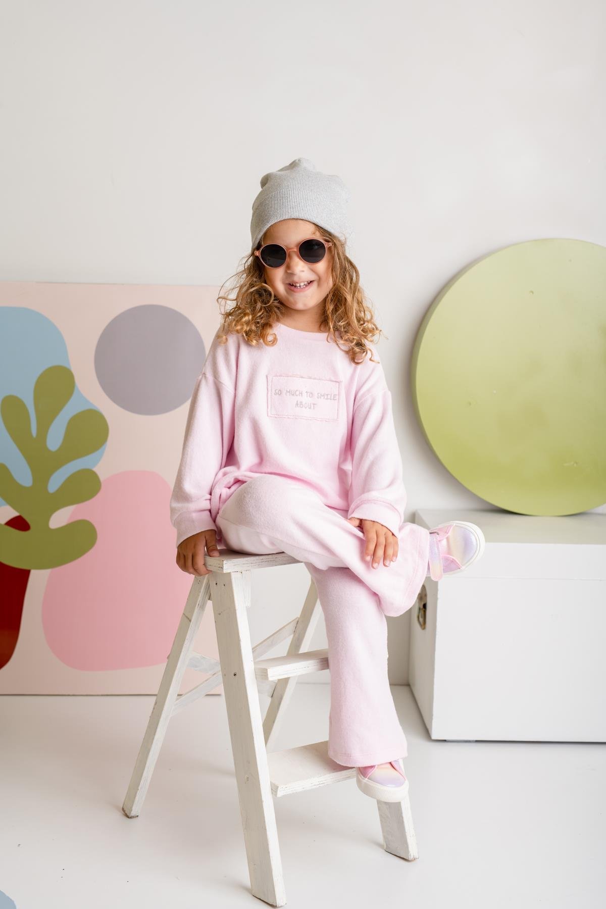 Kız Çocuk Yumoş İkili Takım - Pembe