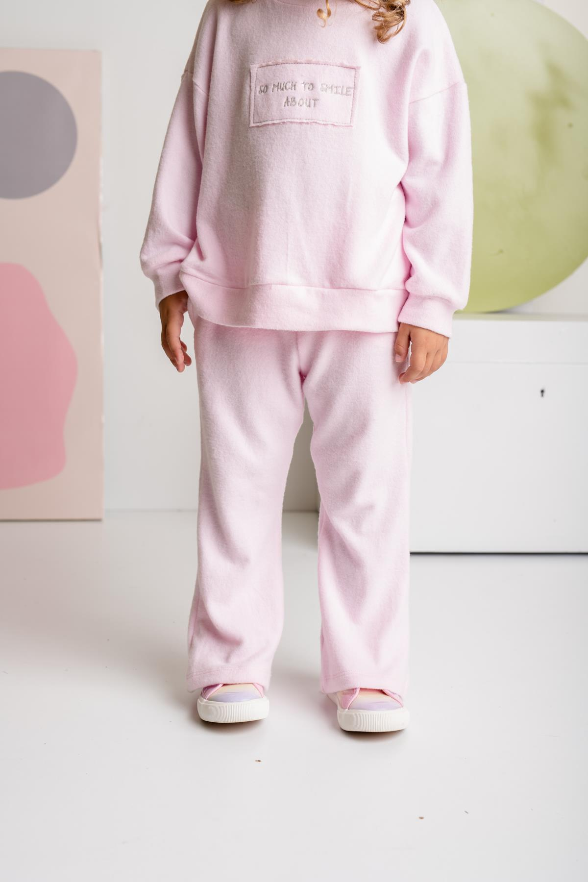 Kız Çocuk Yumoş İkili Takım - Pembe