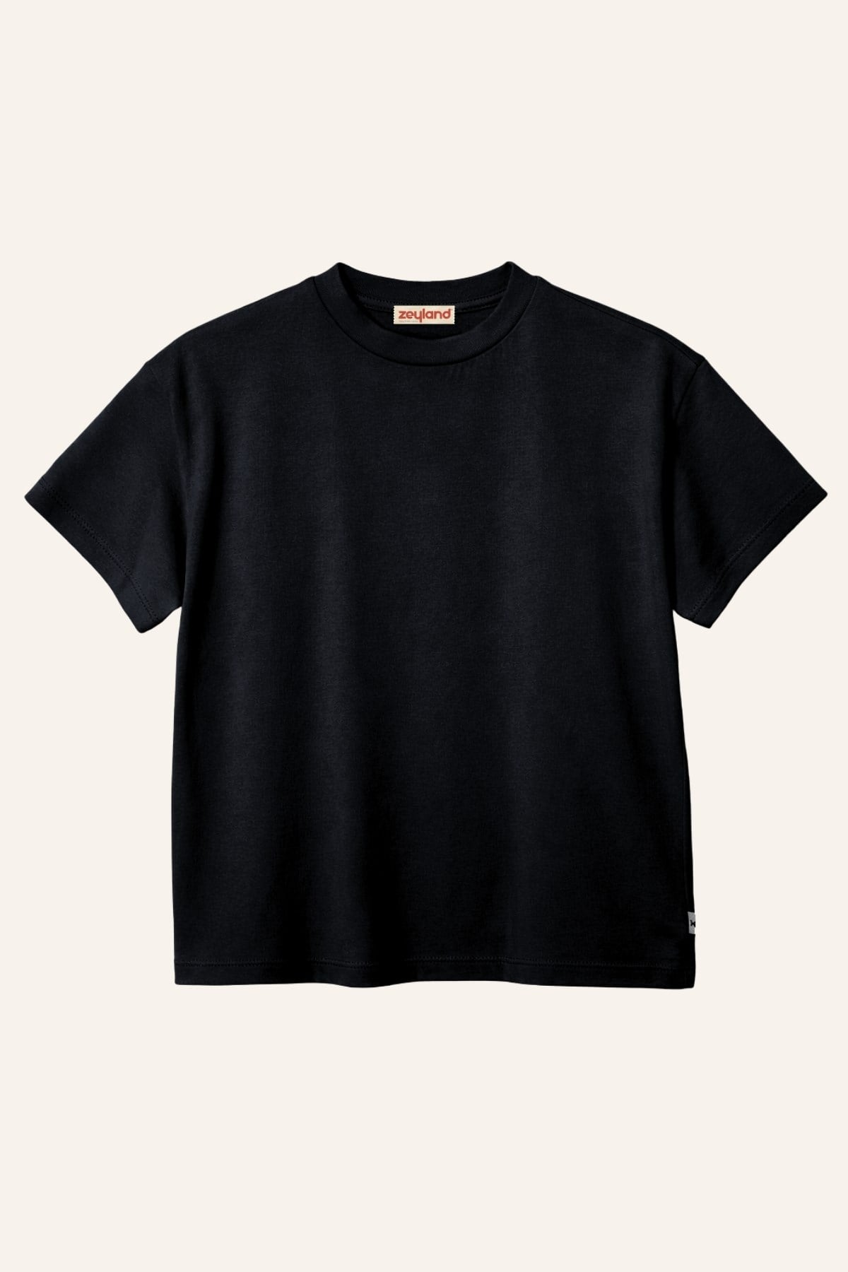 Kız Erkek Çocuk Oversize T-shirt  - Siyah