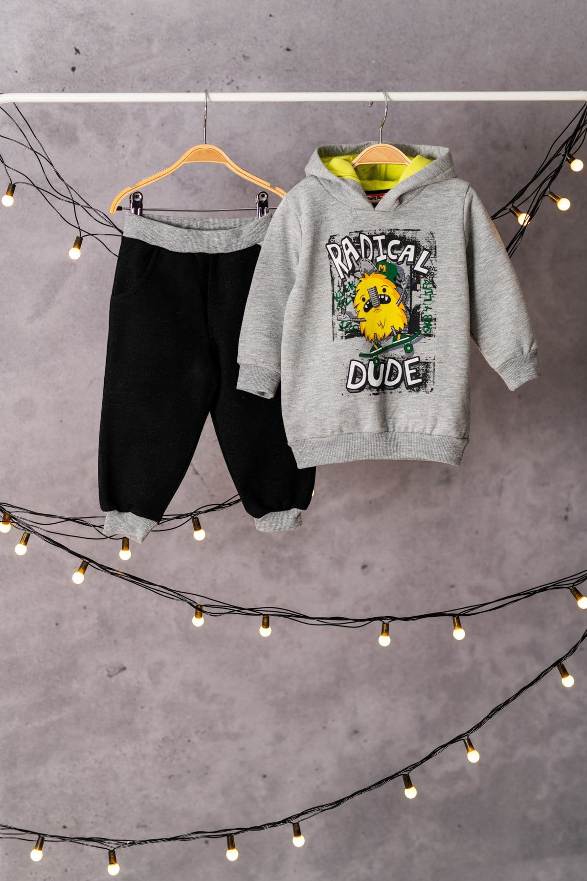 Kol Yamali Sweatshirt ve Esofman Alti Takim (6ay-4yas)
