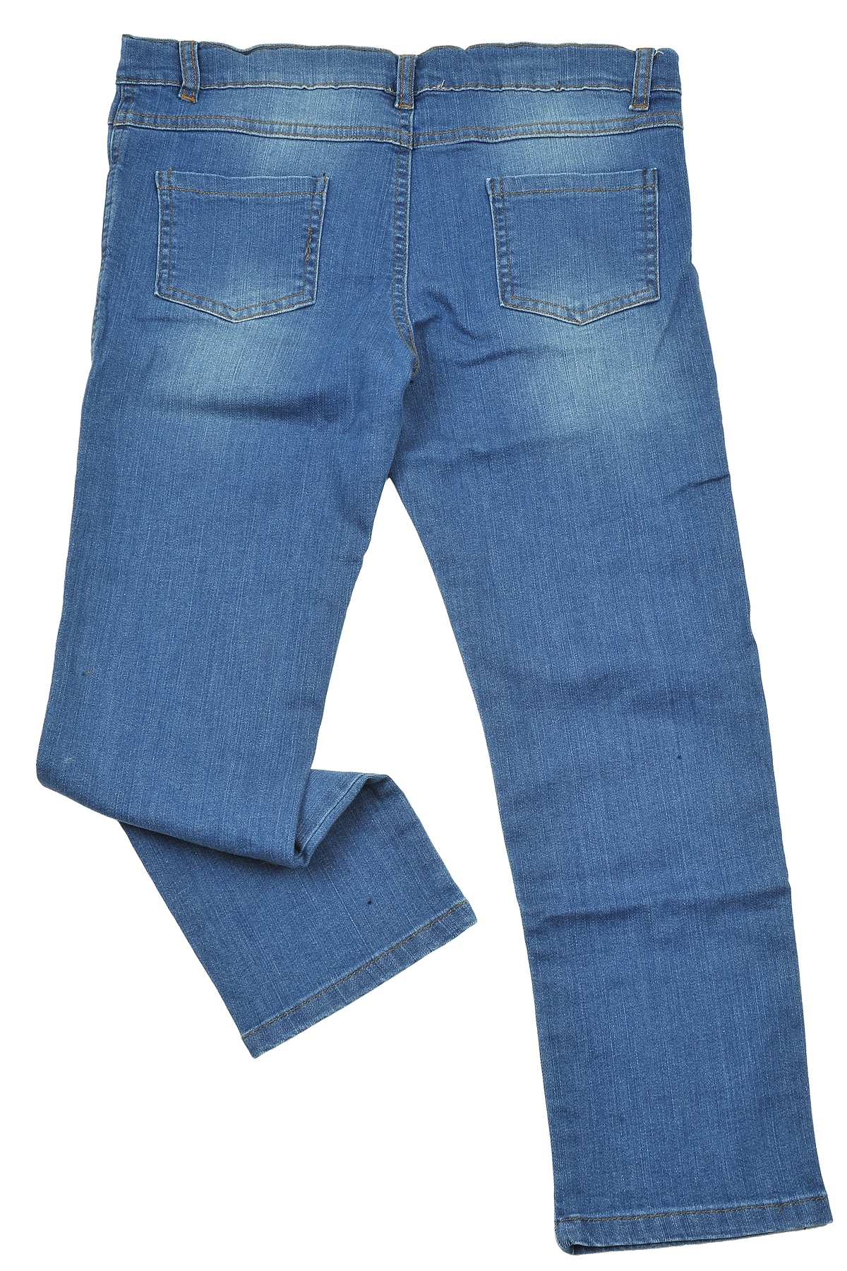 Erkek Çocuk Mavi Palmiye Nakışlı Kot Pantolon (5-14yaş)