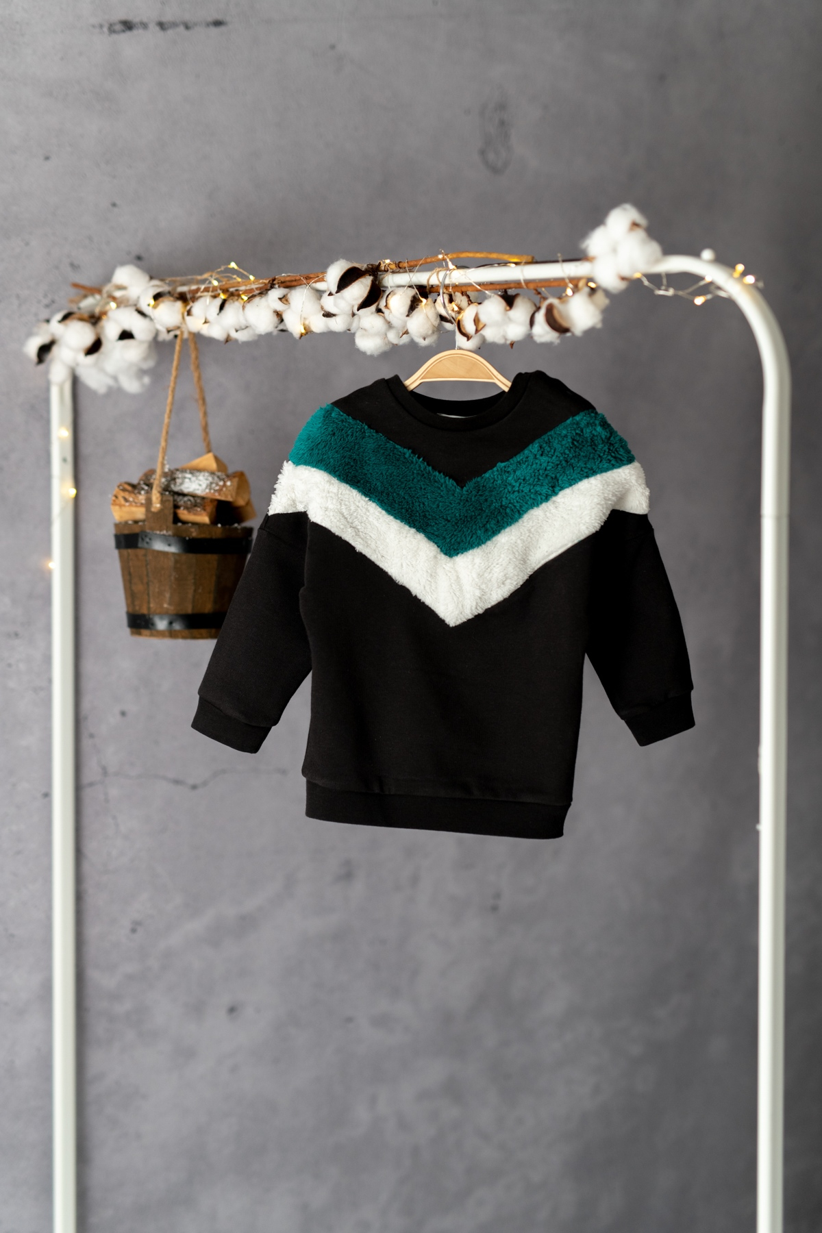 Pelus Parçali Sweatshirt (12ay-4yas)