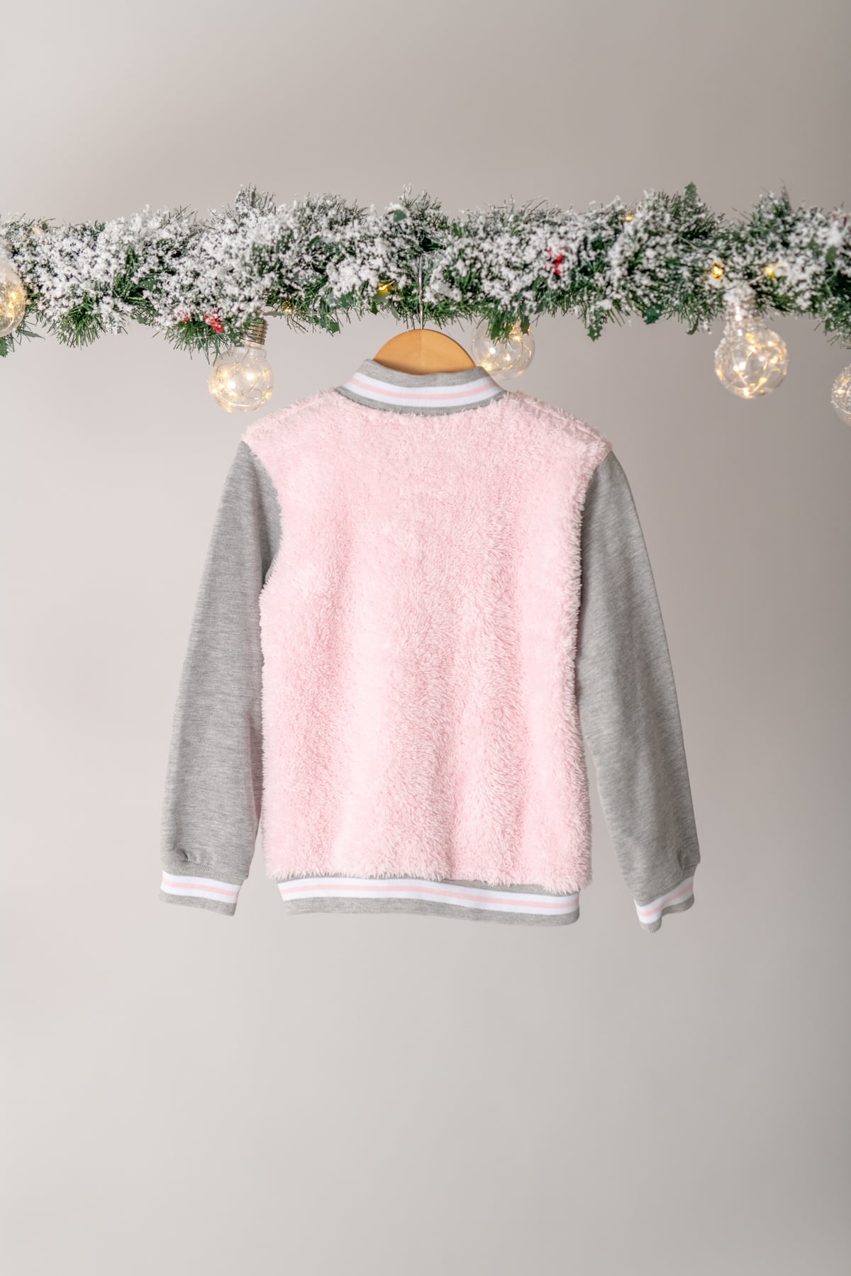 Pullu Yildizli Pelus Parçali Fermuarli Sweatshirt (5-12yas)