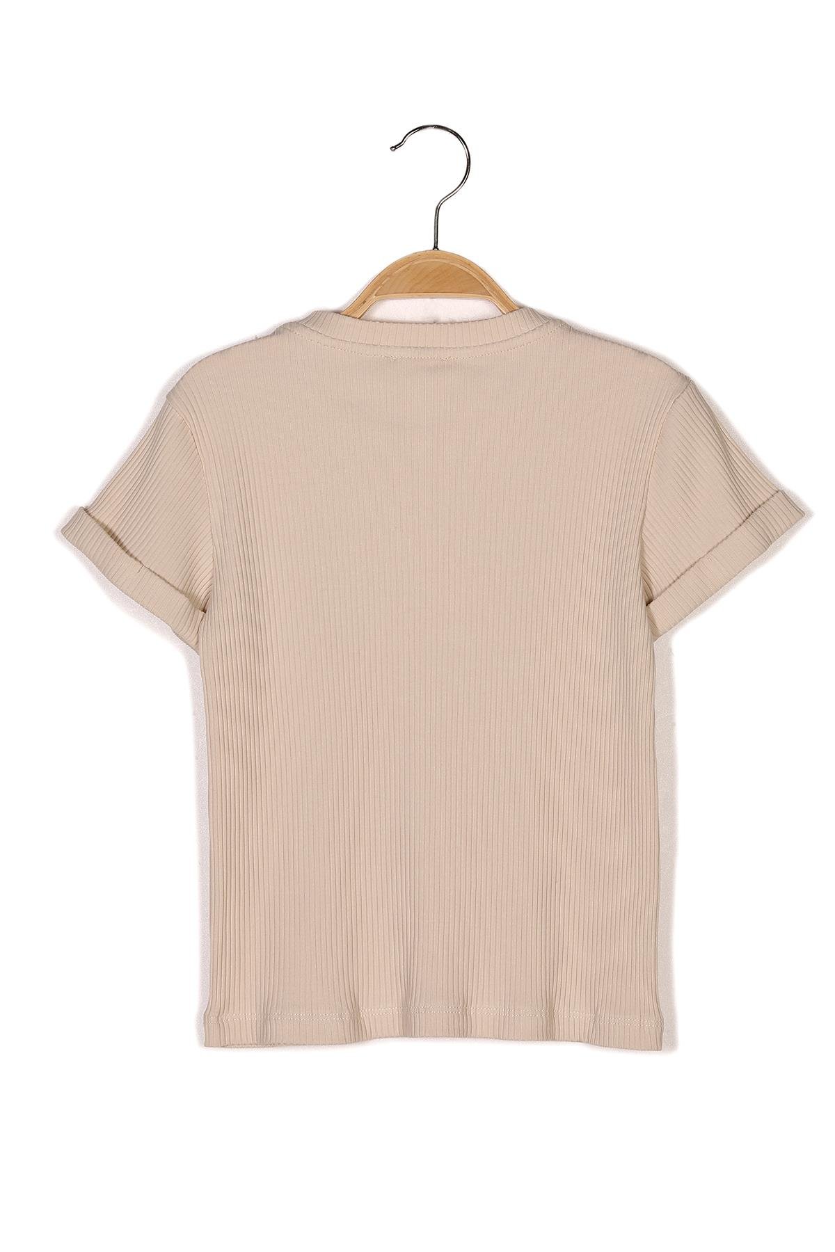 Erkek Çocuk Cep Detaylı Kaşkorse T-shirt