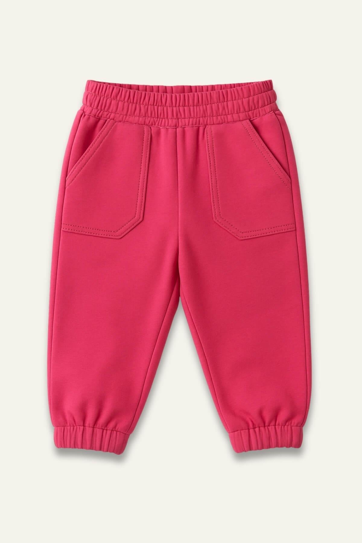 Unisex Bebek Basic Eşofman Altı - Fusya