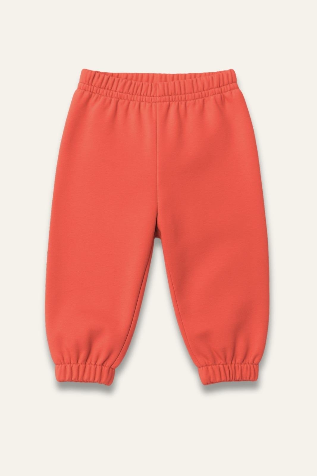 Unisex Bebek Basic Eşofman Altı - Mercan