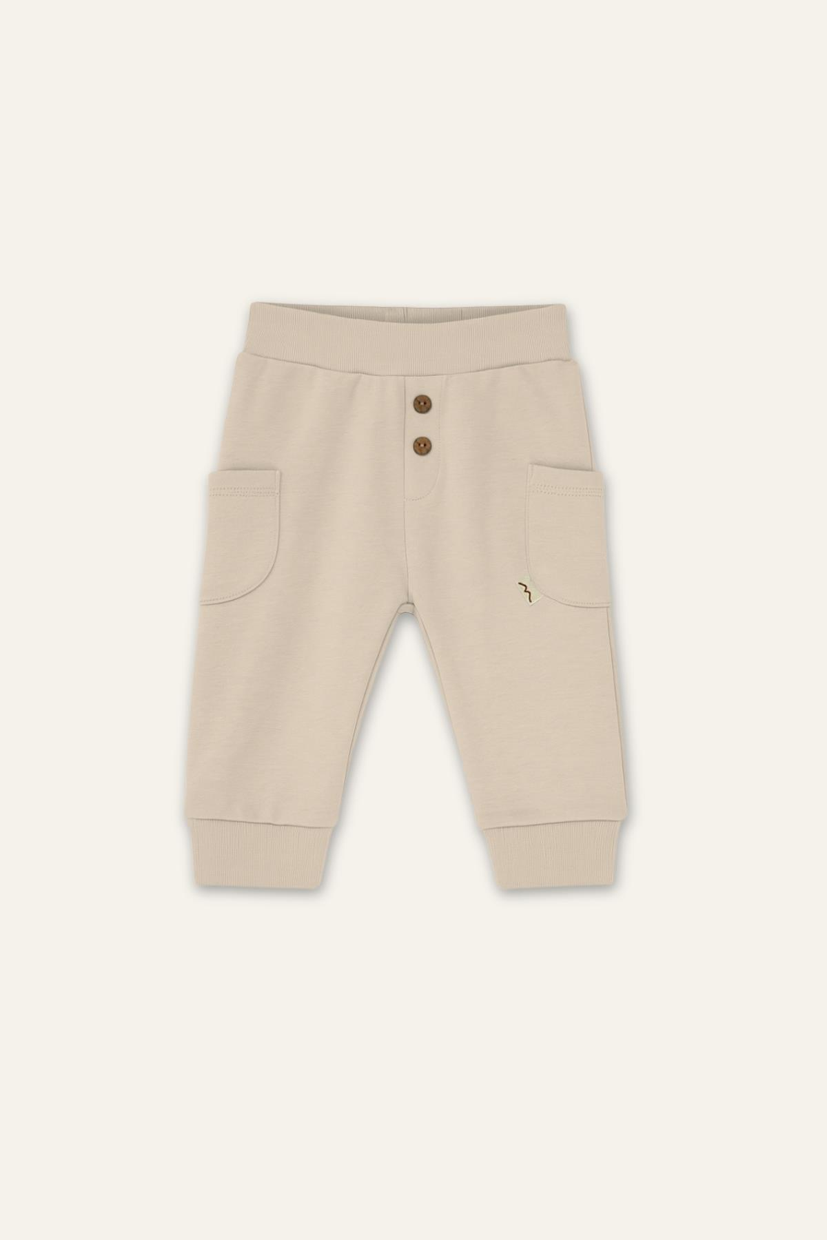 Unisex Bebek Organik İkili Takım - Ekru