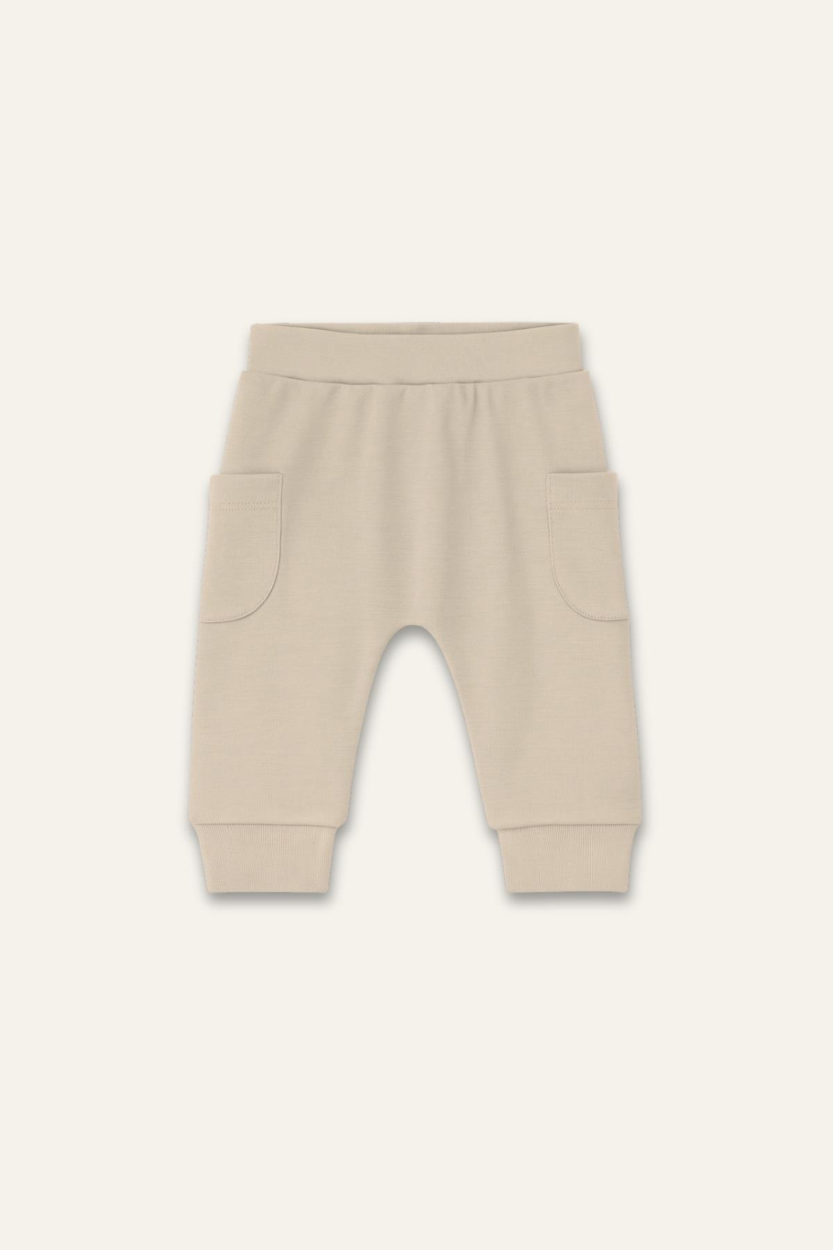 Unisex Bebek Organik İkili Takım - Ekru