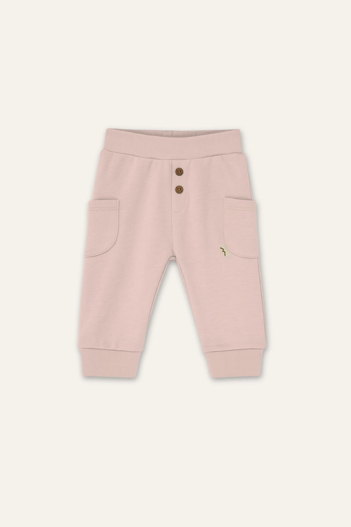 Unisex Bebek Organik İkili Takım - Pudra