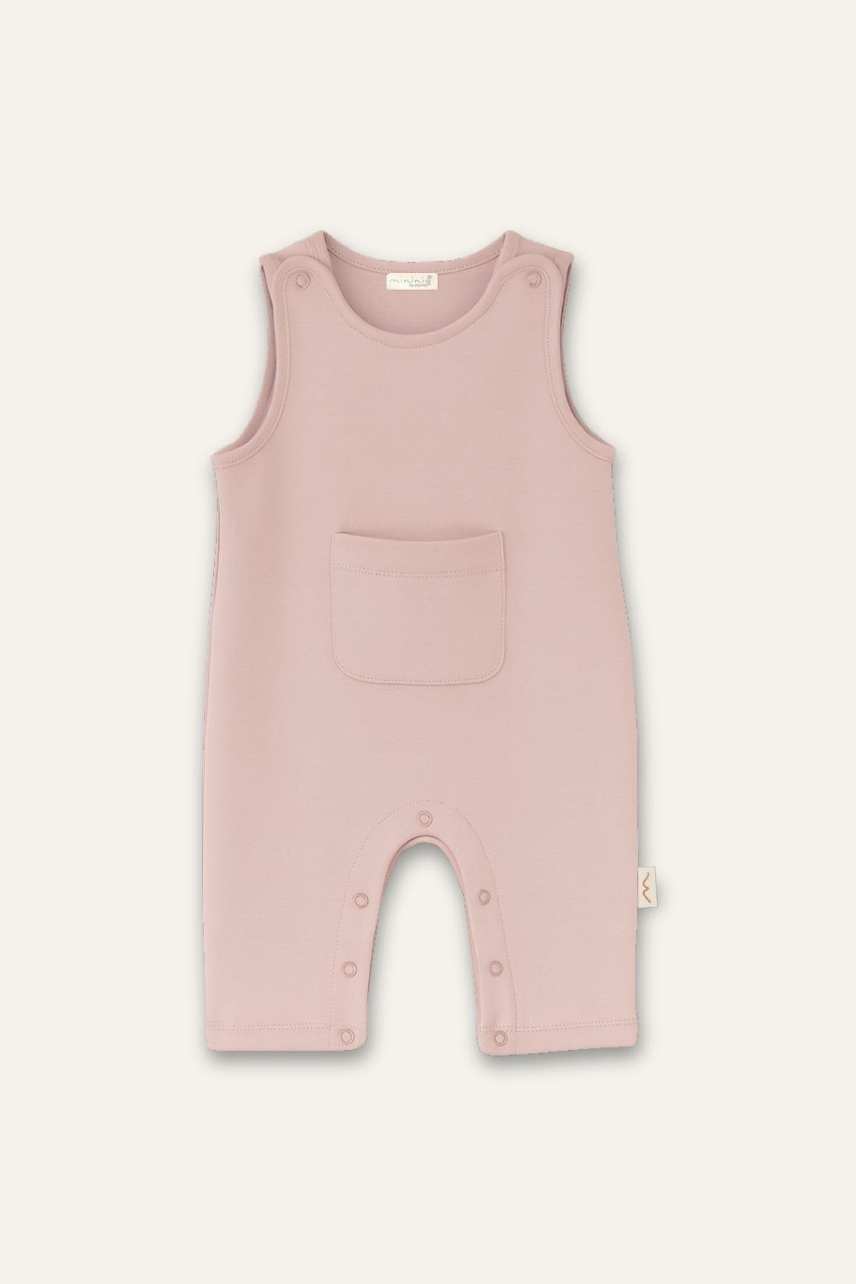 Unisex Bebek Organik Tulum - Pudra