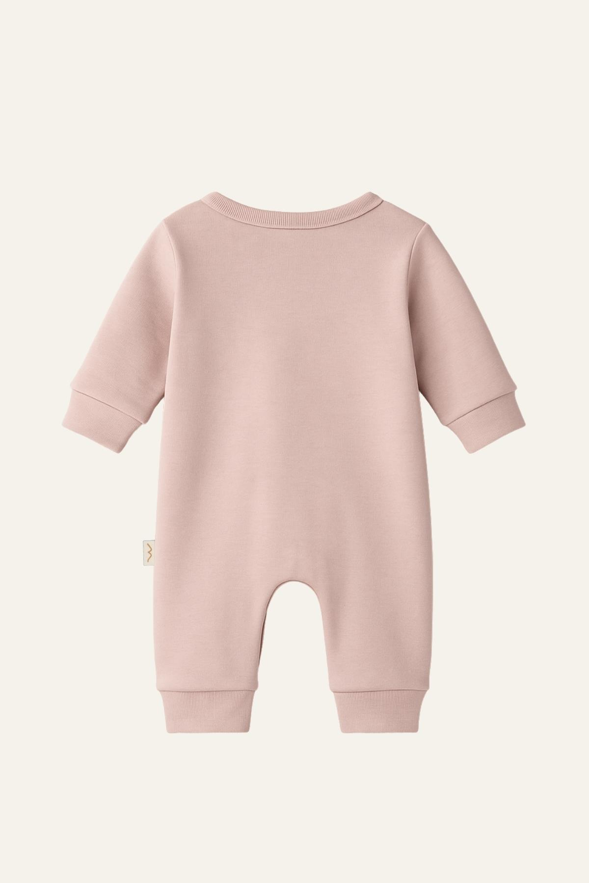 Unisex Bebek Organik Tulum - Pudra