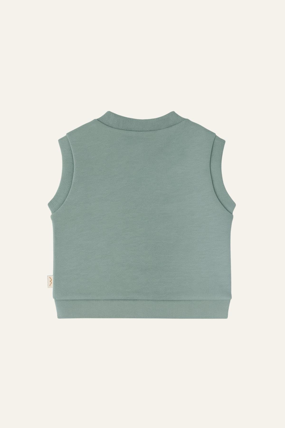 Unisex Bebek Organik Yelek - Mint