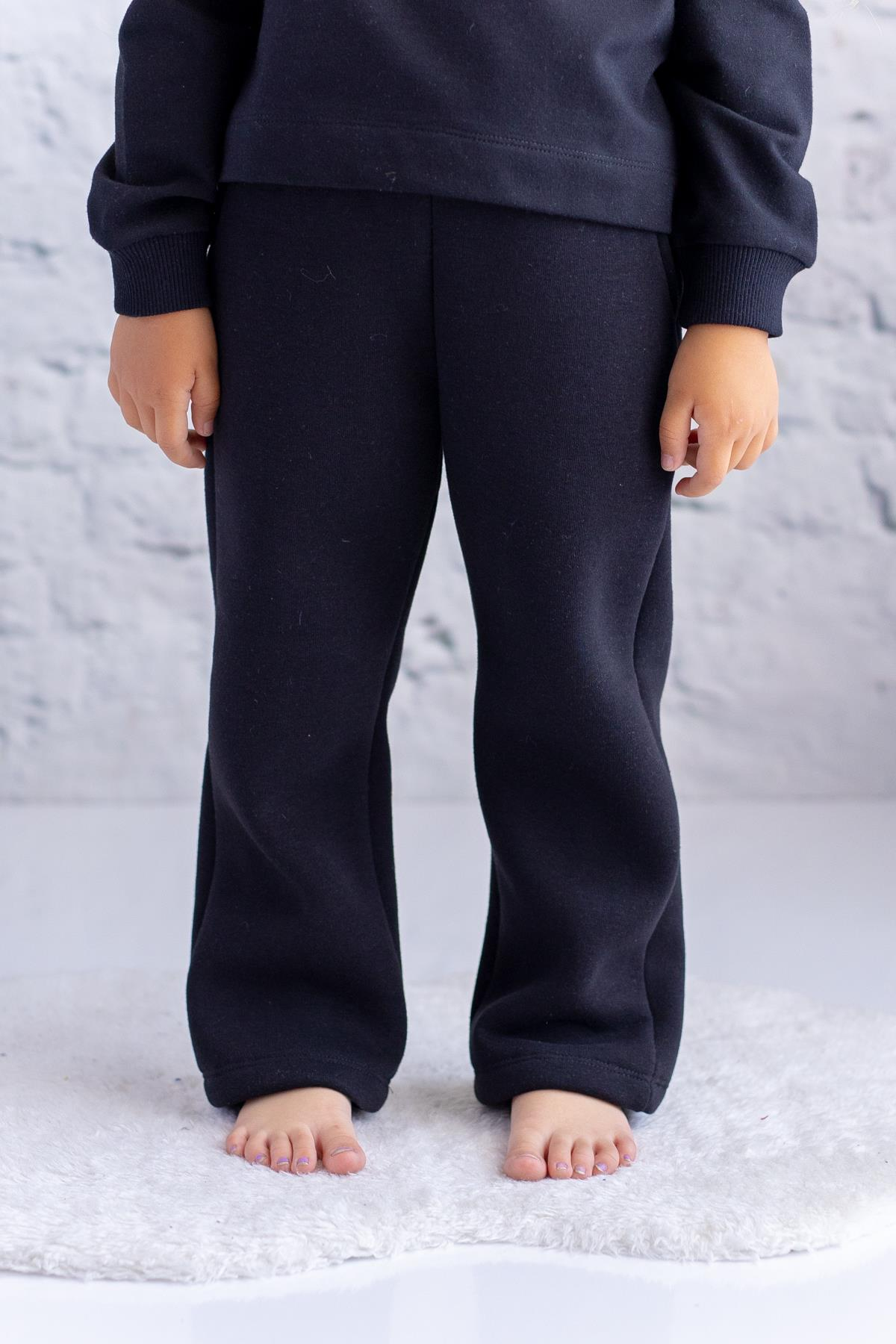 Unisex Çocuk Basic Eşofman Altı - Siyah